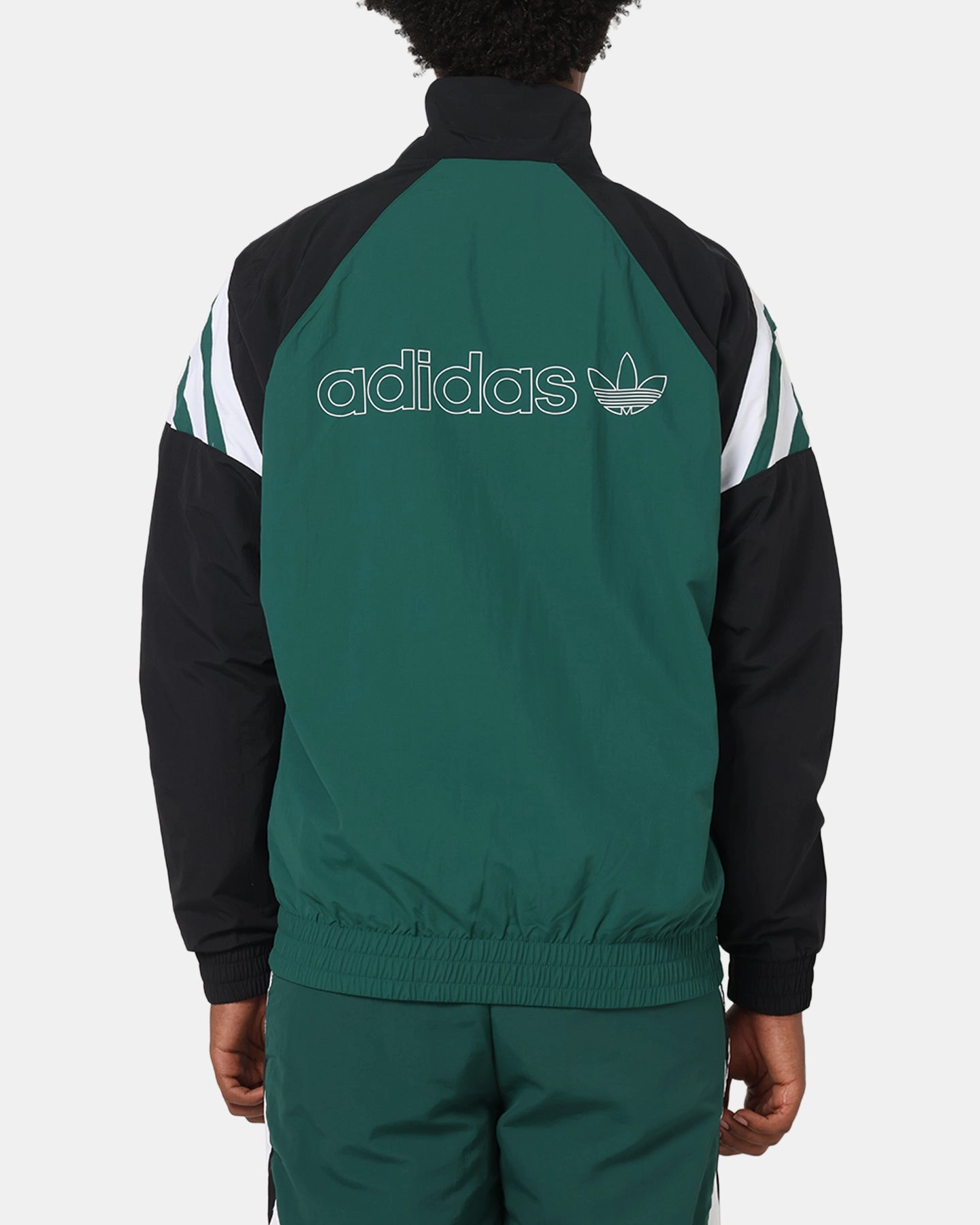 Convertible Features Zippered Vents Adidas Track Jacket Green/Black
