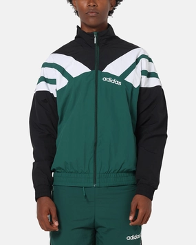Windproof Barrier Design Cold Weather Wear Adidas Track Jacket Green/Black