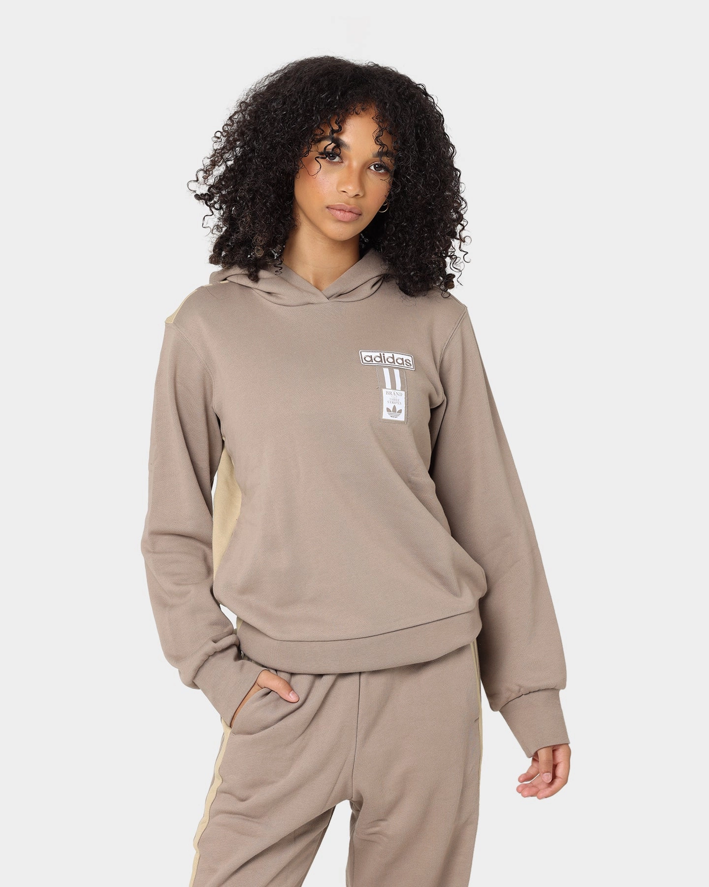 Adidas Women's Adibreak Hoodie Brown/Beige Attention