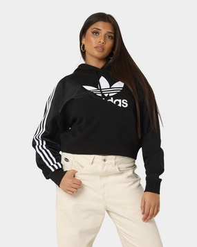 Adidas Women's Adicolor Split Trefoil Hoodie Black Admire Lightweight Shield