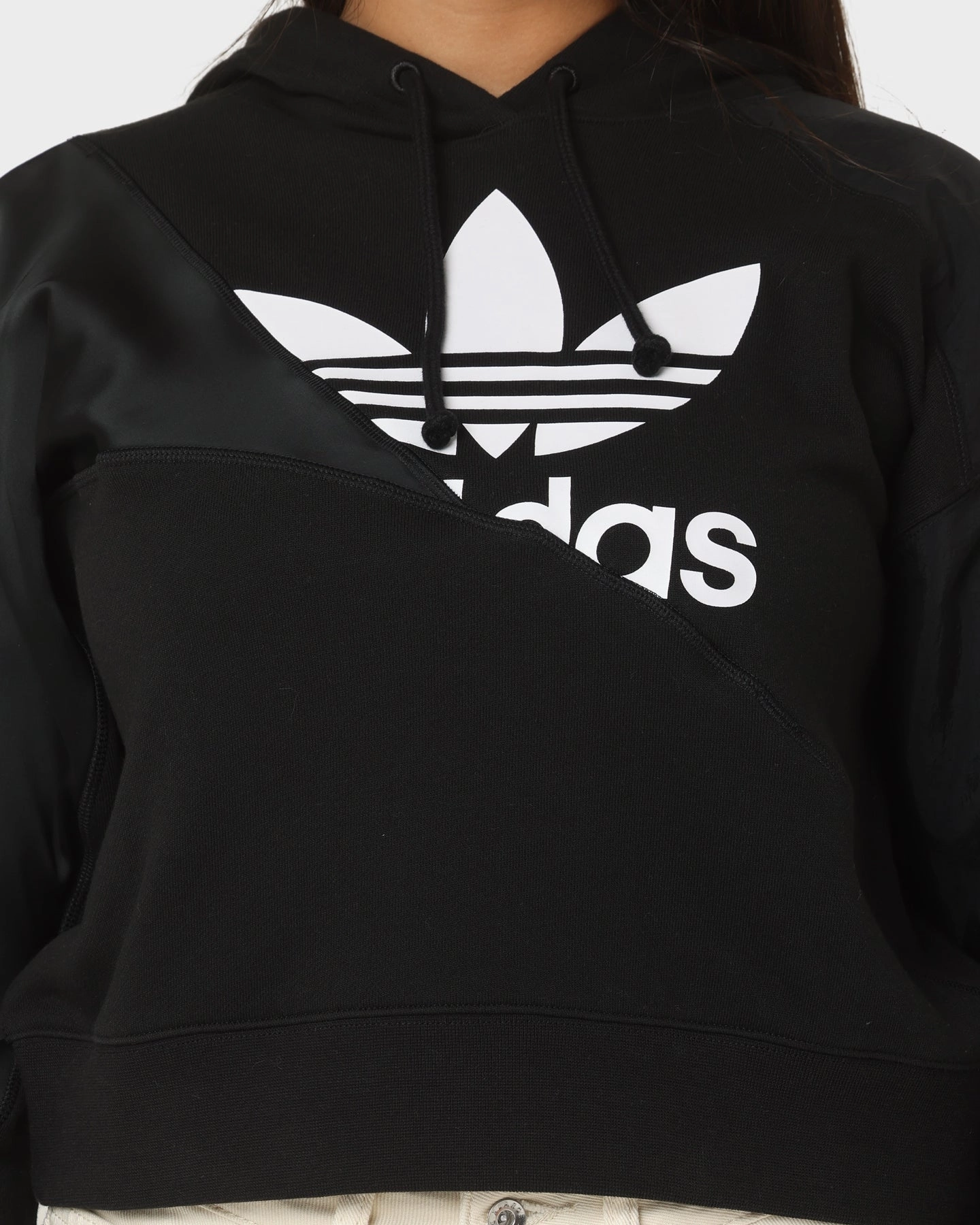 Adidas Women's Adicolor Split Trefoil Hoodie Black Tactics