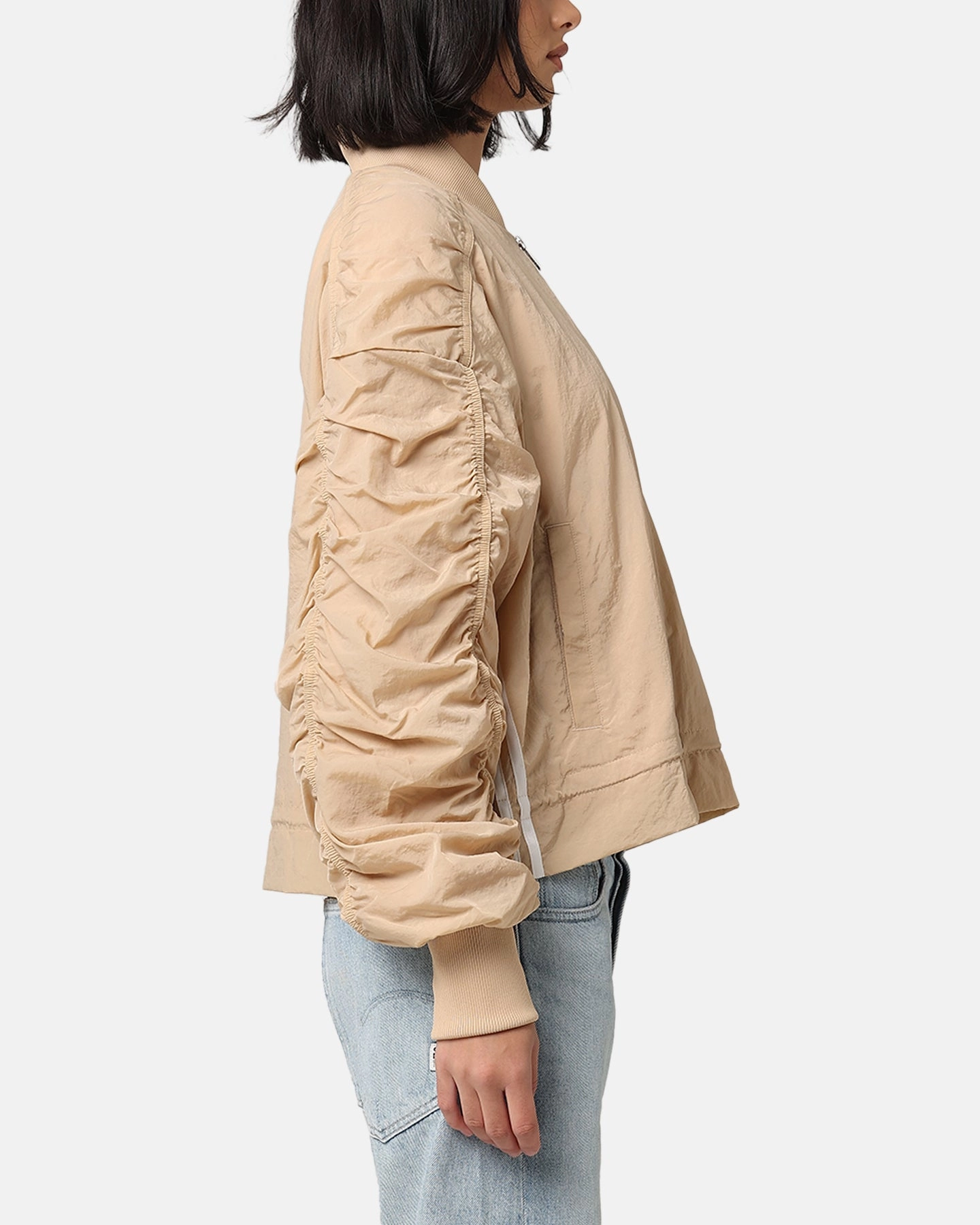 Seam Sealed Construction Waterproof Material Adidas Women's Light Weight Bomber Jacket Magic Beige