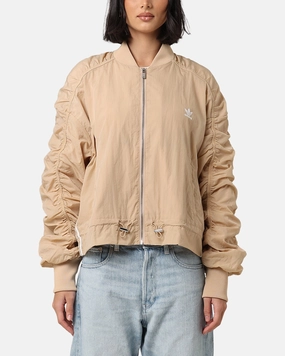 Adidas Women's Light Weight Bomber Jacket Magic Beige Secure Storage