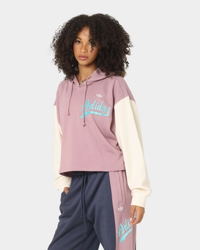 belt Sense Adidas Women's Modern B-Ball Hoodie Magic Mauve/Wonder White