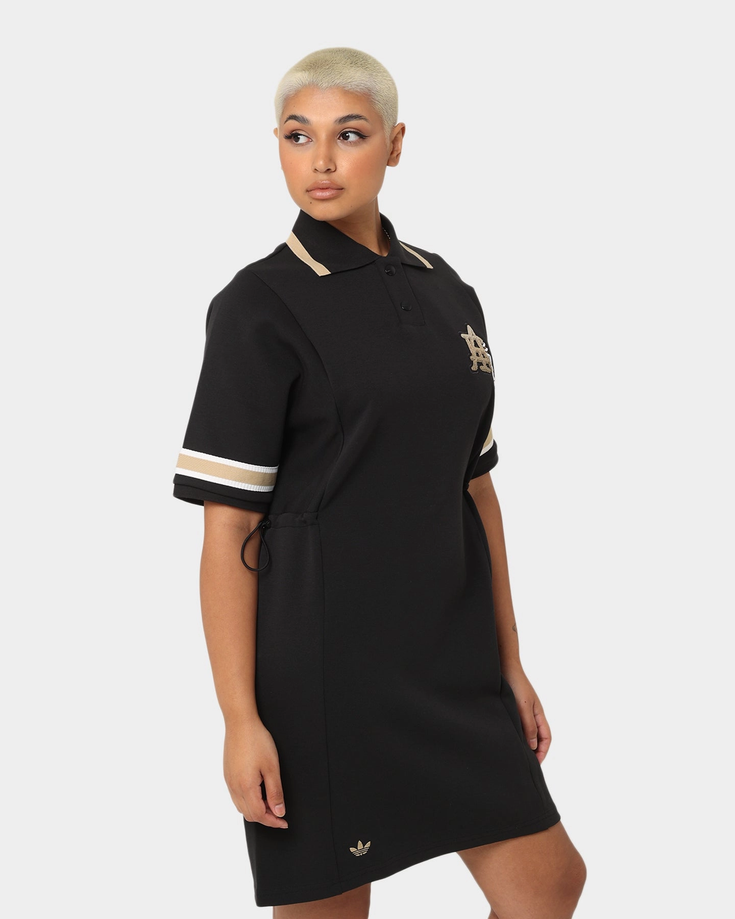 Comfort Focused Design Floss Adidas Women's Modern Collegiate Polo Dress Black