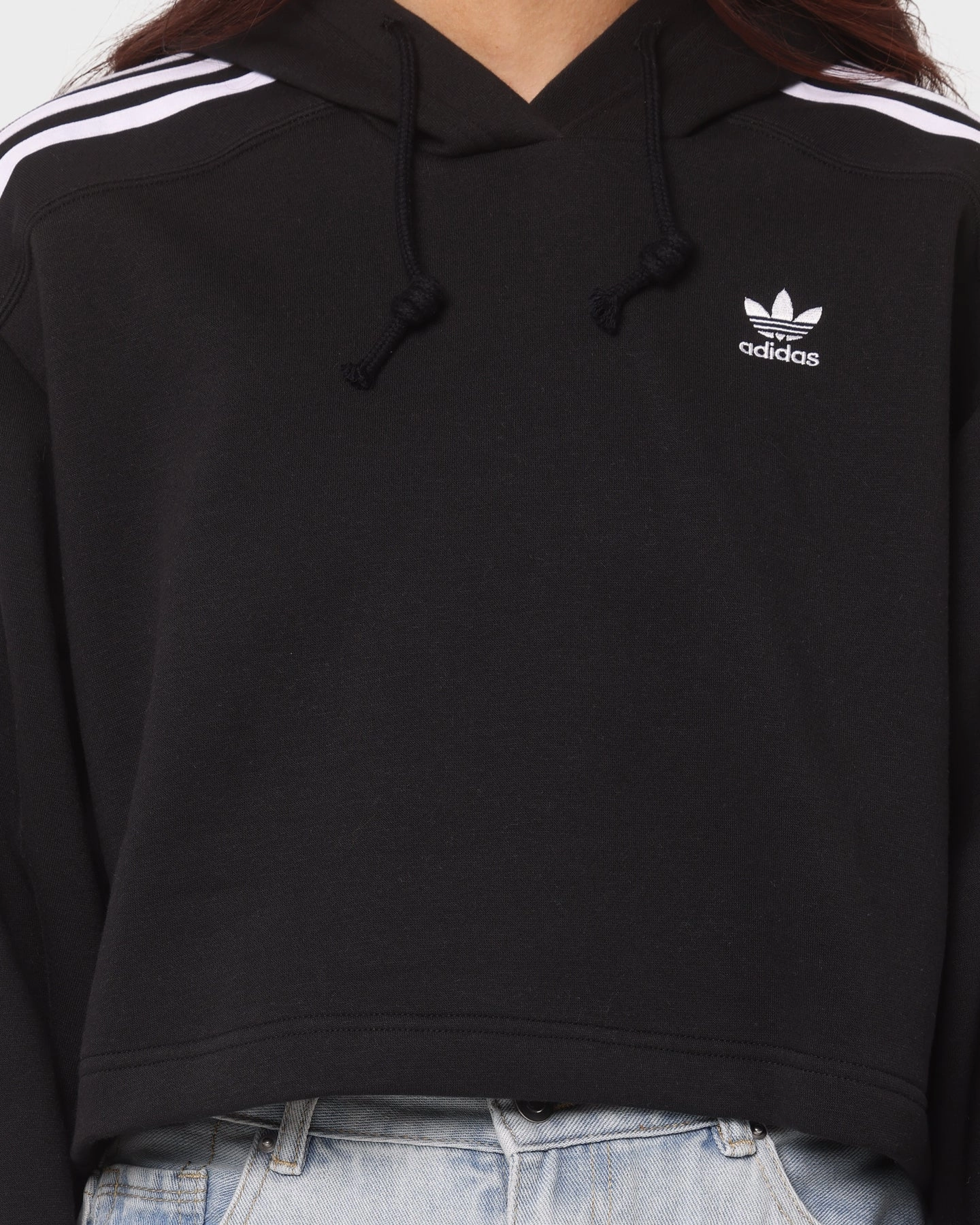 Adidas Women's Short Hoodie Black Recycled Polyester