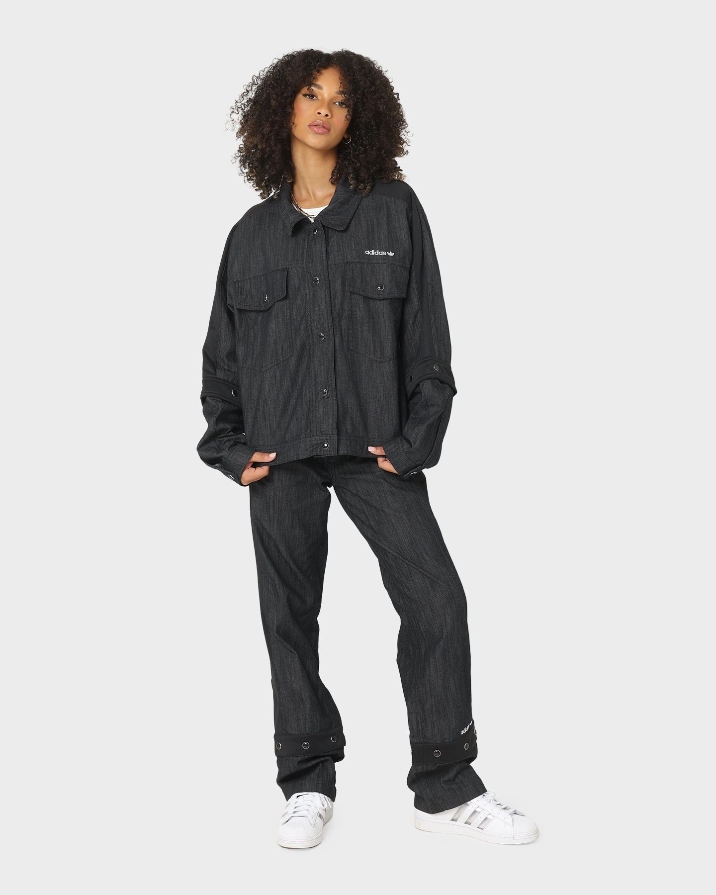 Adidas Women's Track Top Black Swim Chill Proof