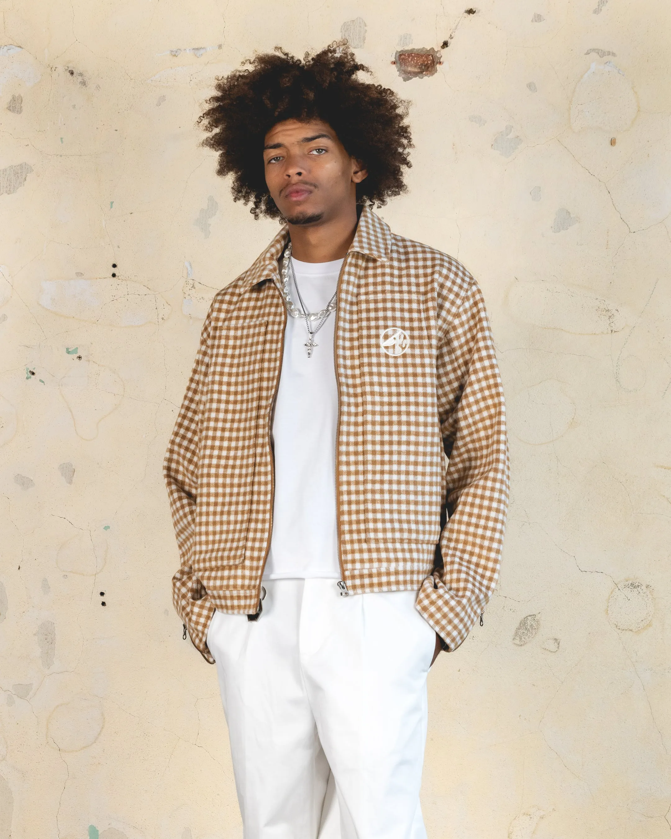 Excellence 404 Studio Cropped Jacket Brown/Tan