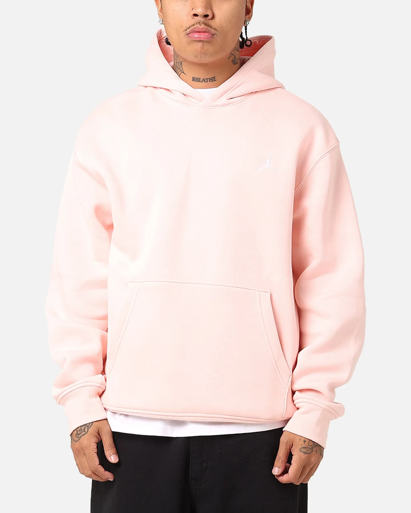 Jordan Essential Brooklyn Fleece Pullover Hoodie Pink/White futuristic Soft