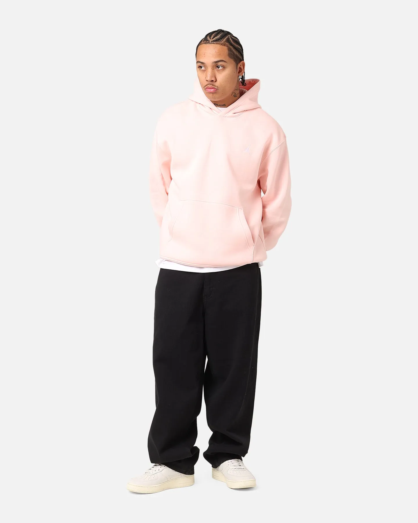 Jordan Essential Brooklyn Fleece Pullover Hoodie Pink/White suitable for runway events