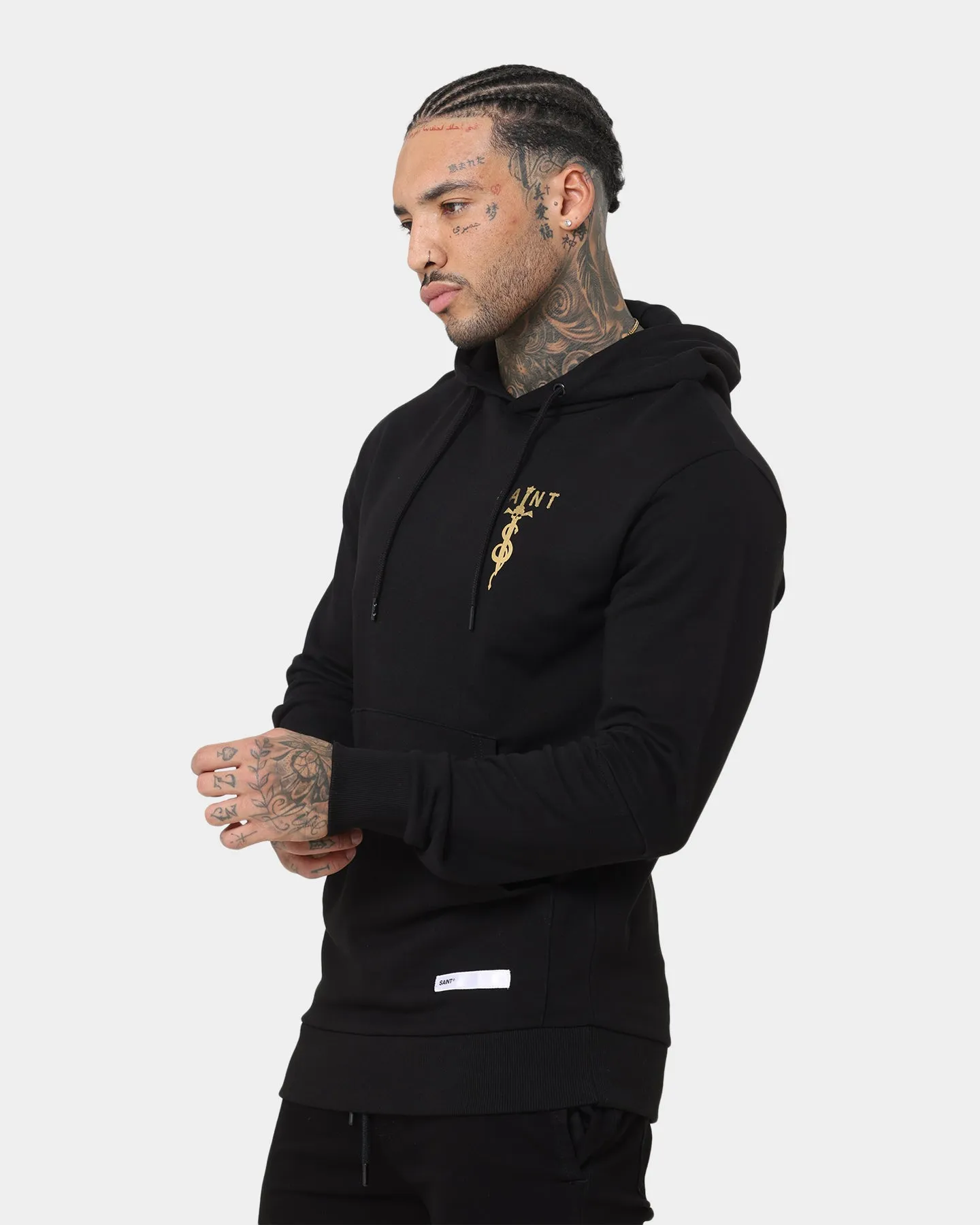 Core Fit muted shades Saint Morta Daggers New Age Hoodie Black