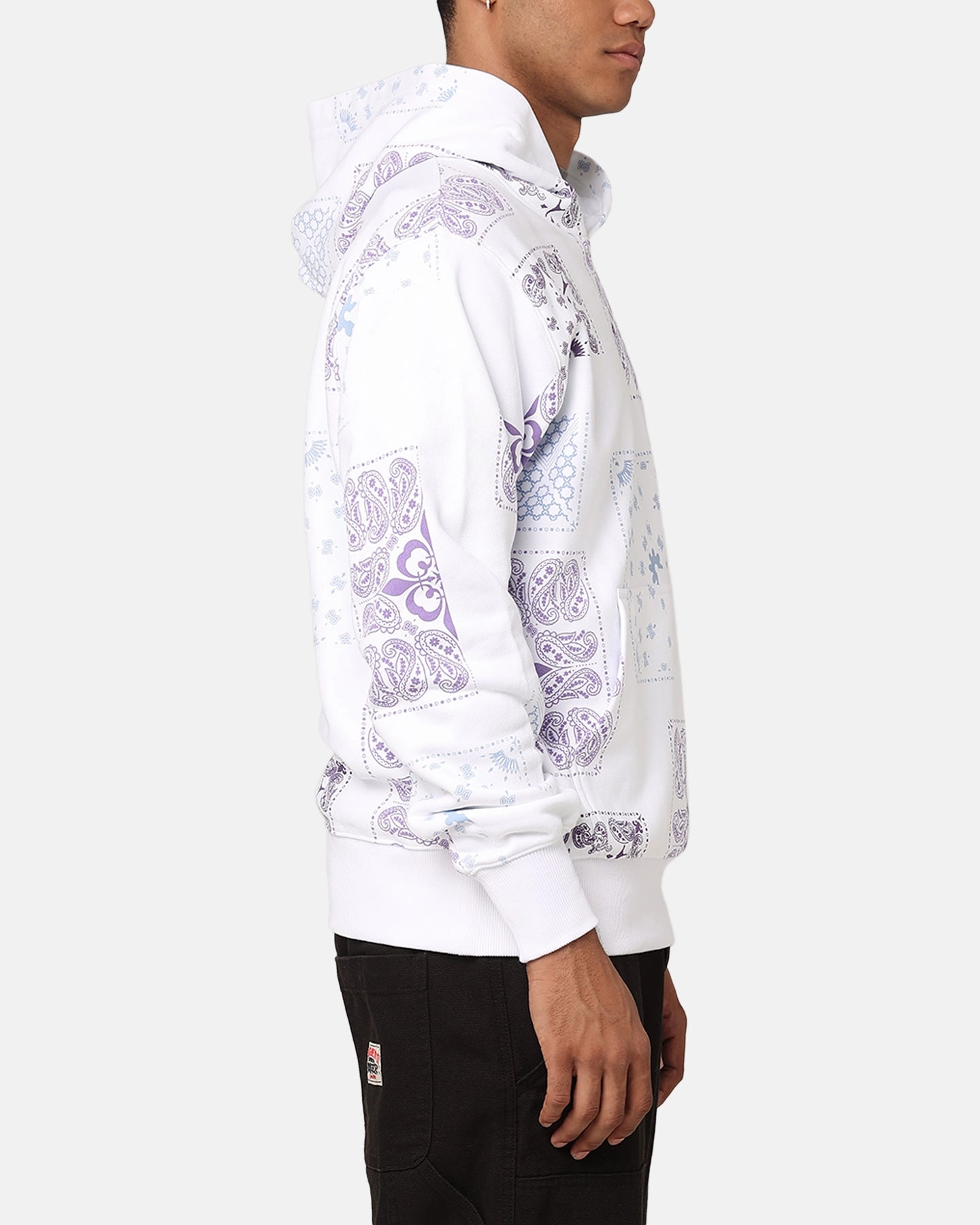 Carre Fragment Paisley Hoodie White floral