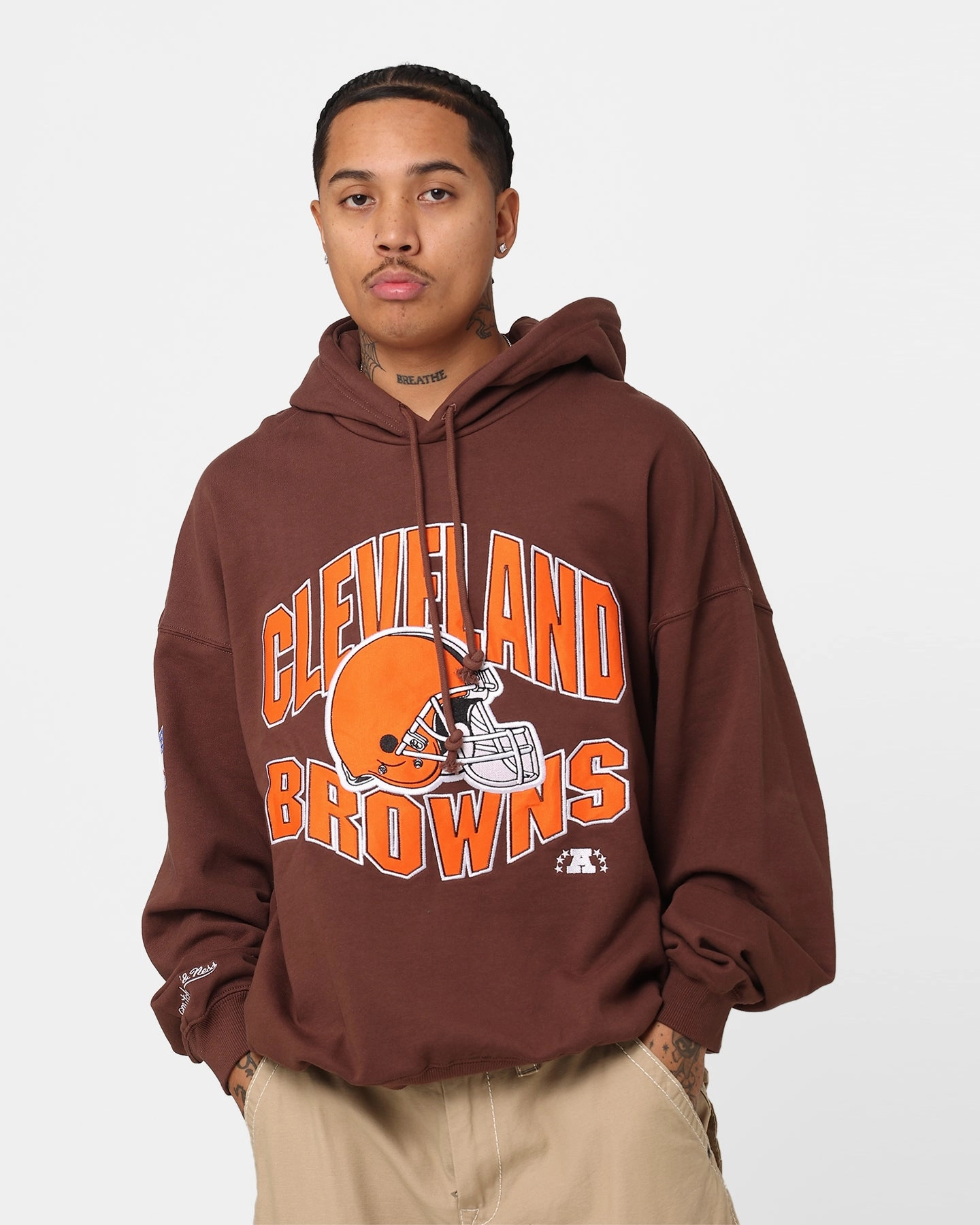 Mitchell & Ness Cleveland Browns Wave Arch Hoodie Faded Brown actors