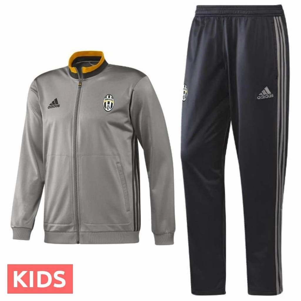 Flexible Motion Kids - Juventus grey Training Soccer Tracksuit 2016/17 - Adidas