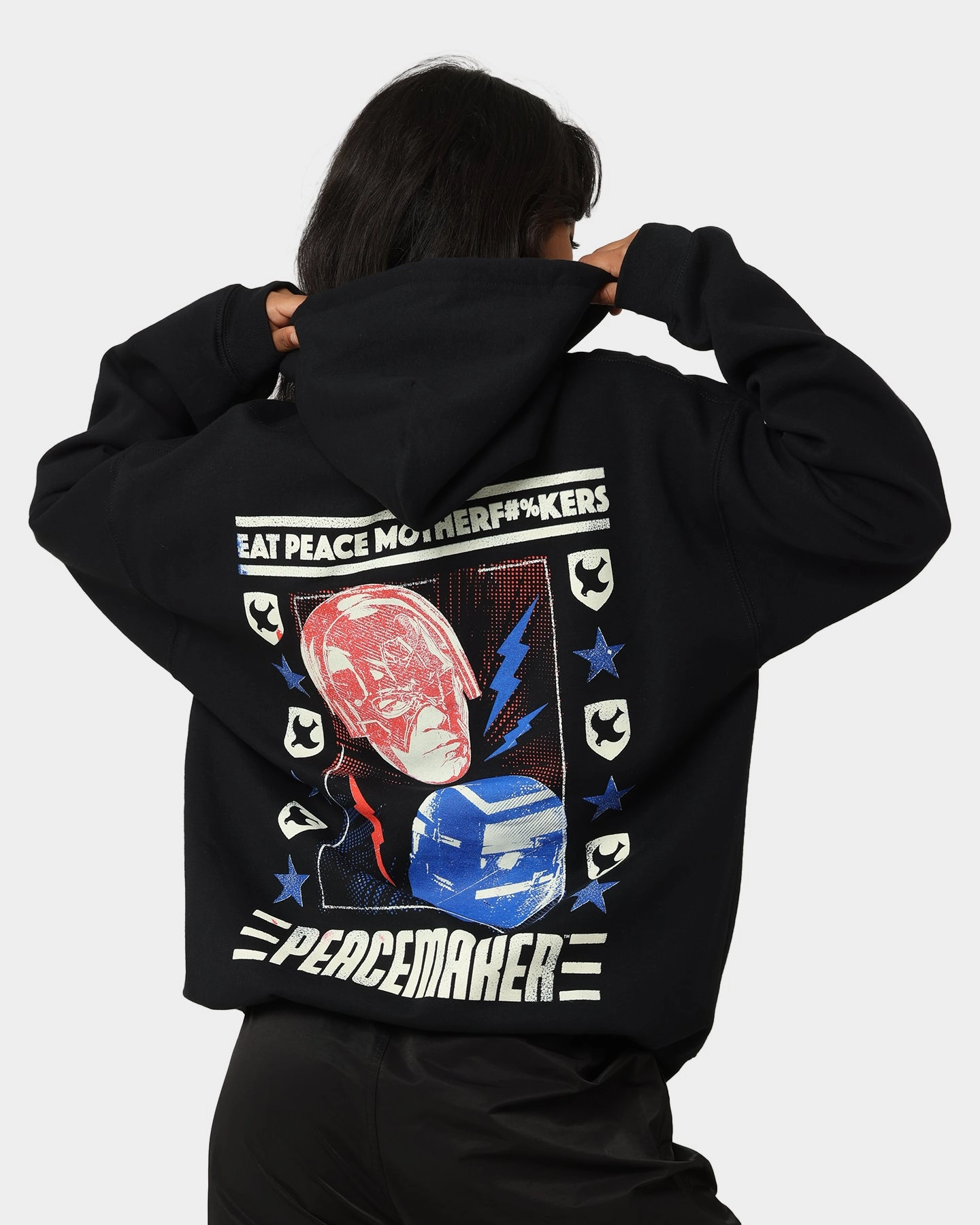 Durable Material Goat Crew X Peacemaker Eat Peace MF Hoodie Black
