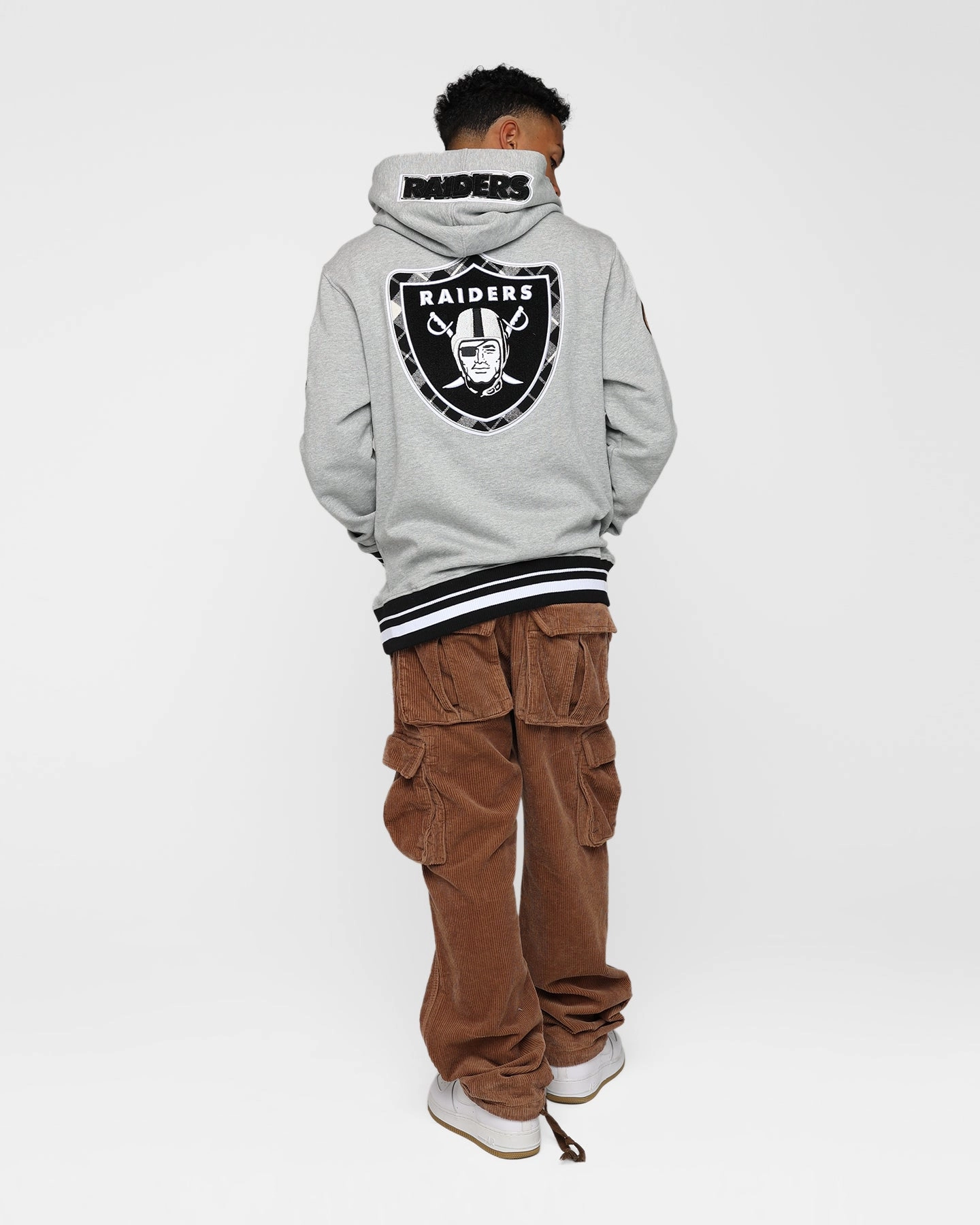 Pro Standard Las Vegas Raiders Pro Prep Hoodie Heather Grey/Black Wedding