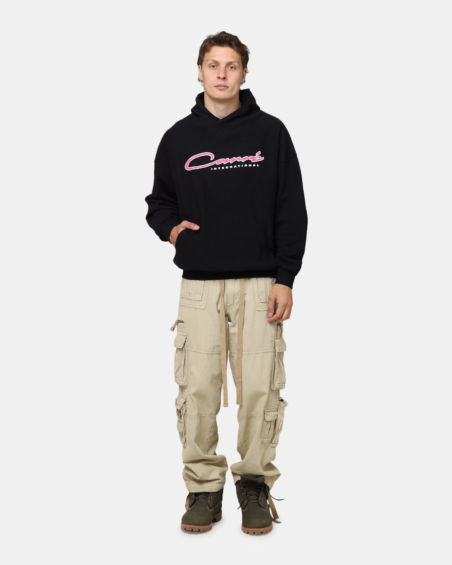 Carre Race Script Hoodie Black Promulgate