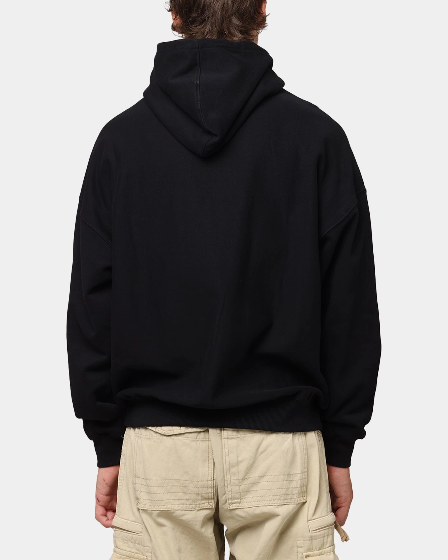 Ergonomic Sleeves Carre Race Script Hoodie Black