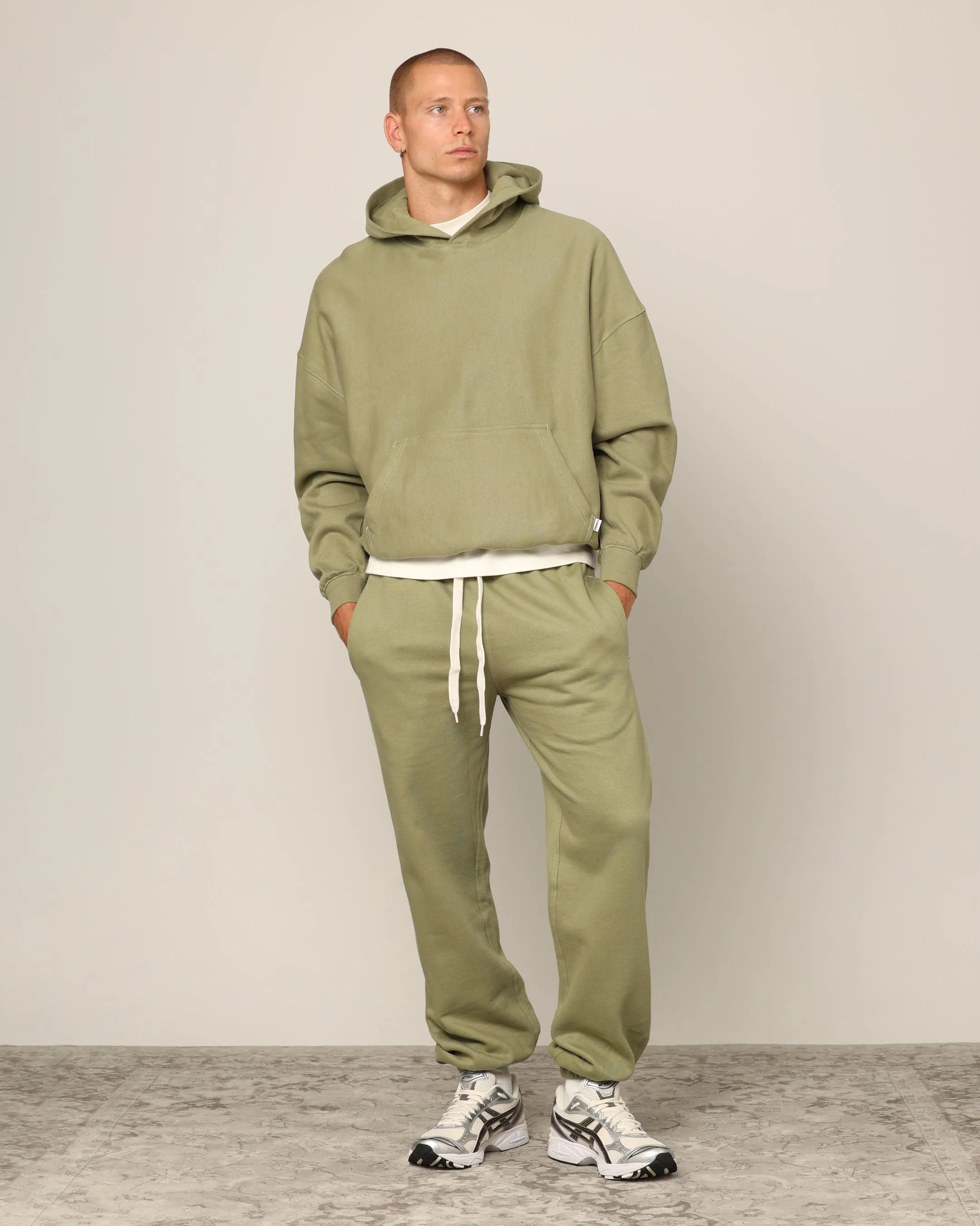 Comfortable fit Wind Friendly Carr?? Blanc Oversized Hoodie Military