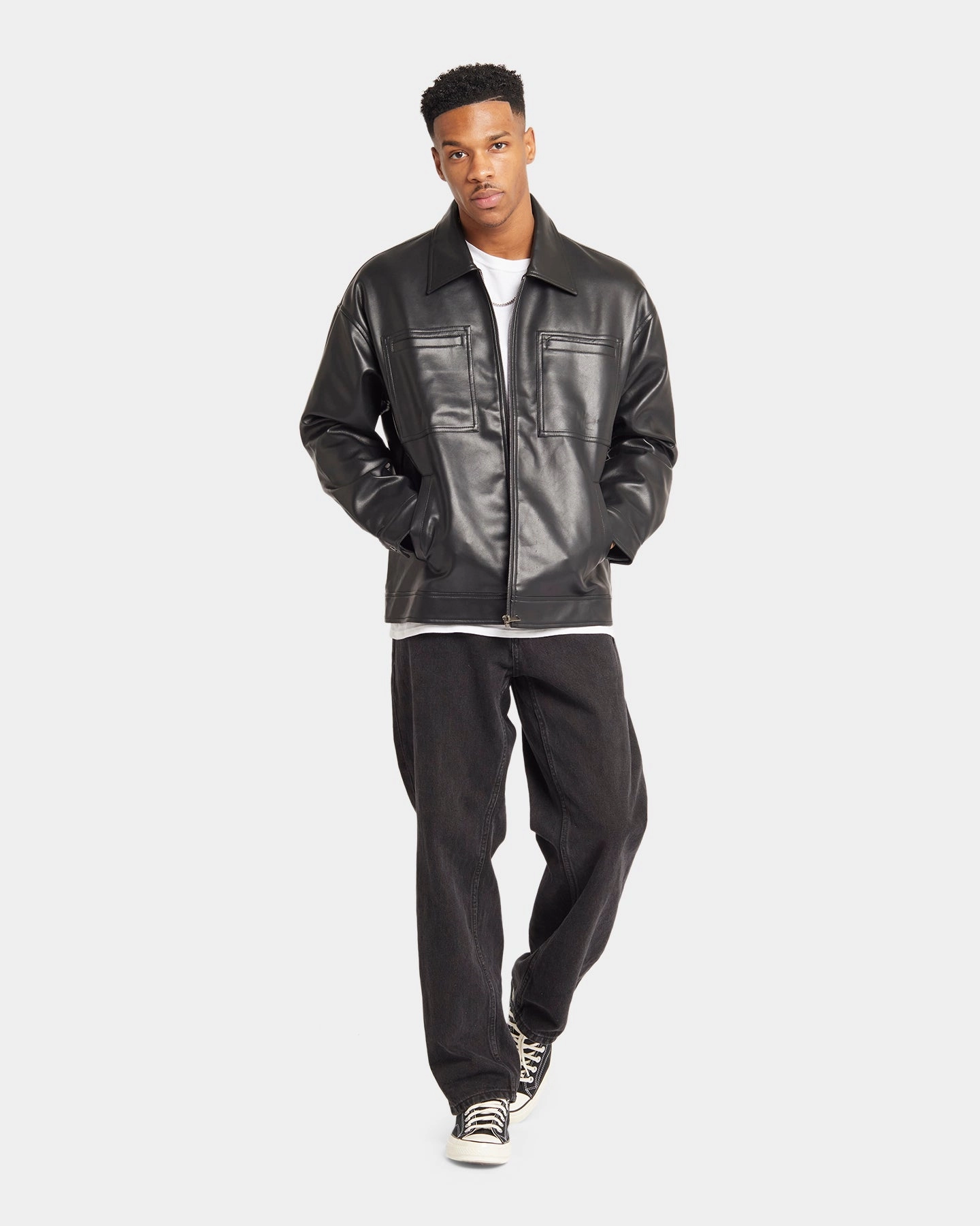 XXIII Oscar PU Leather Jacket Black Involve