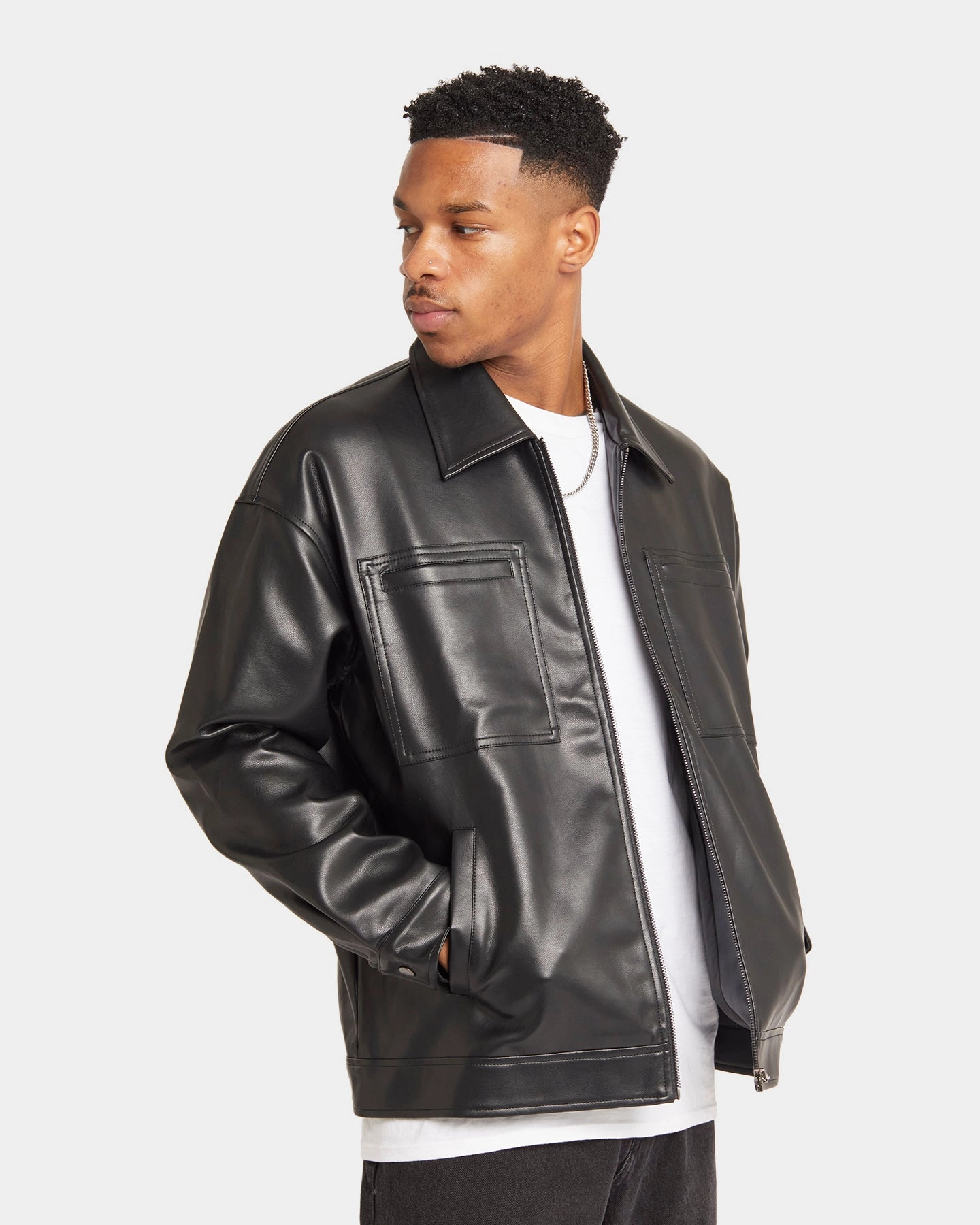 Light Function XXIII Oscar PU Leather Jacket Black