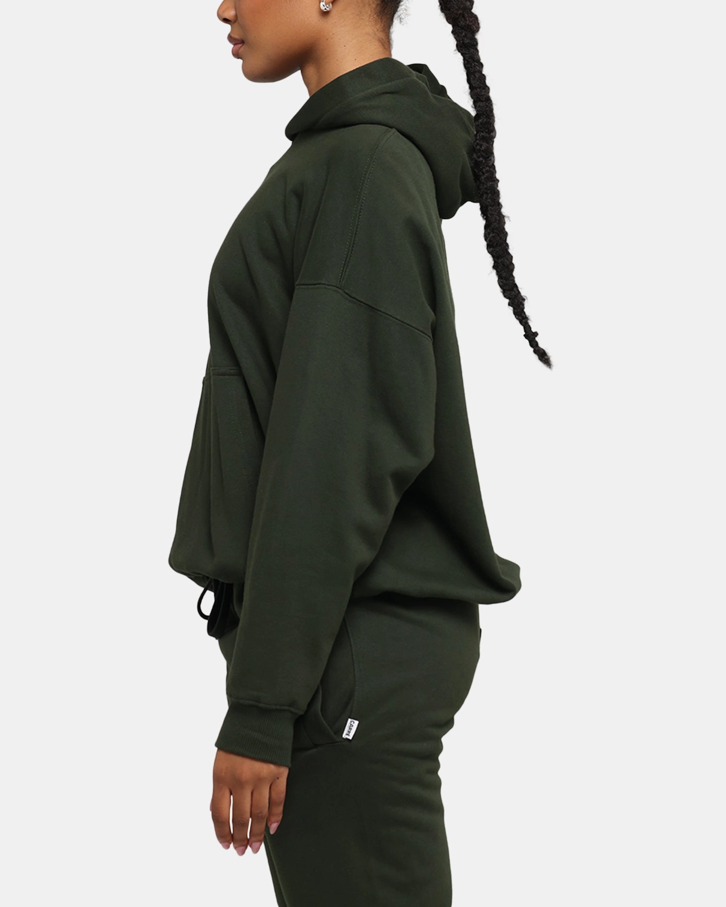 Hiking Appropriate Street Night Carr?? Blanc Oversized Hoodie Dark Green