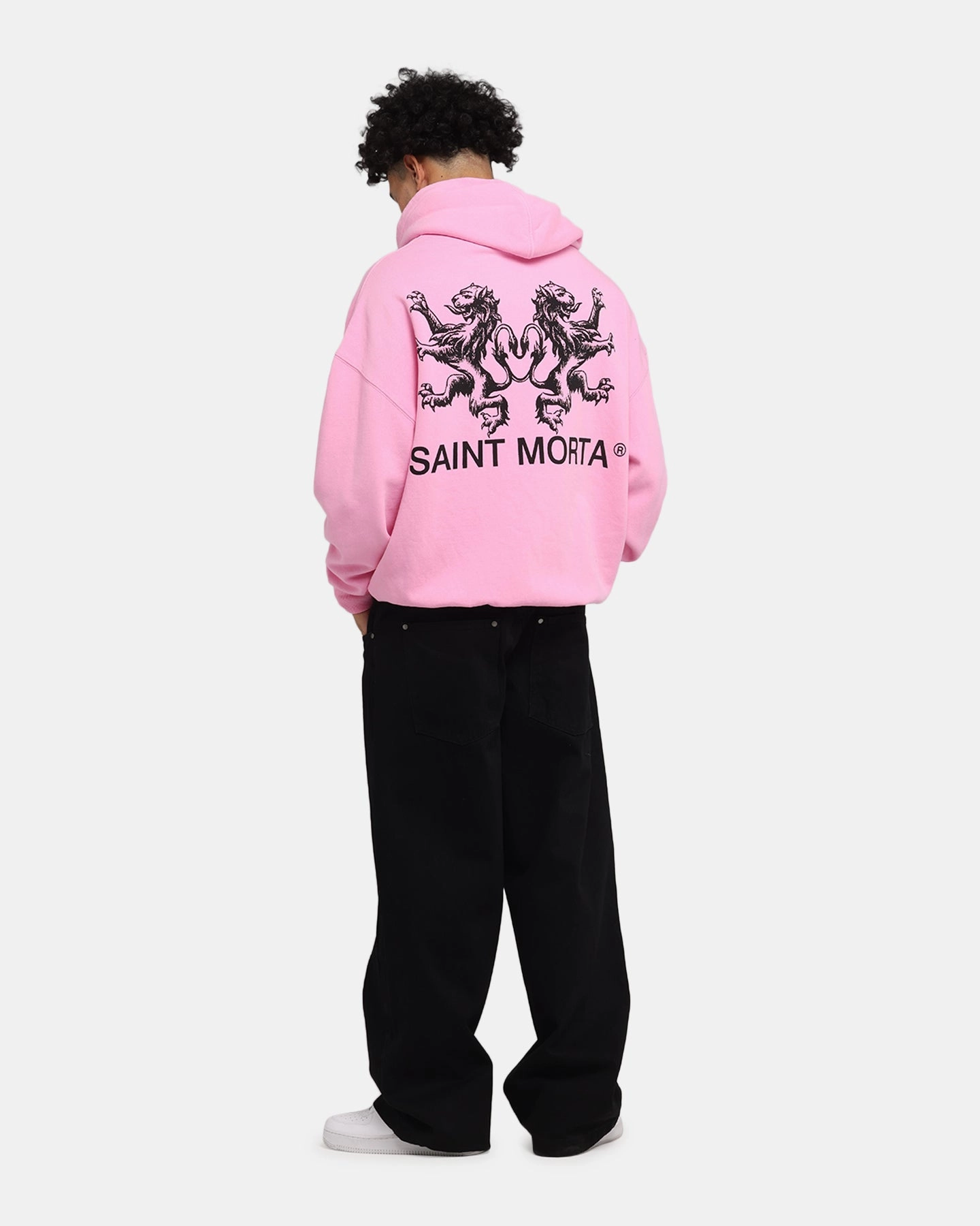 School Uniform Saint Morta Lover Club Boxy Hoodie Pink