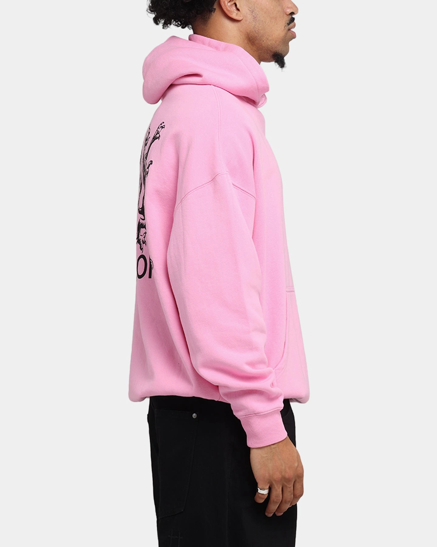 Saint Morta Lover Club Boxy Hoodie Pink Sustainable Manufacturing