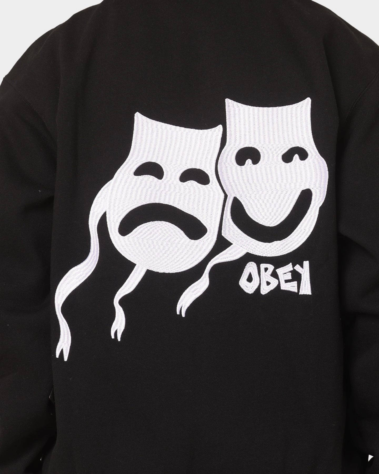 Obey Flash Zip Hoodie Black UltraThinLayer Bus