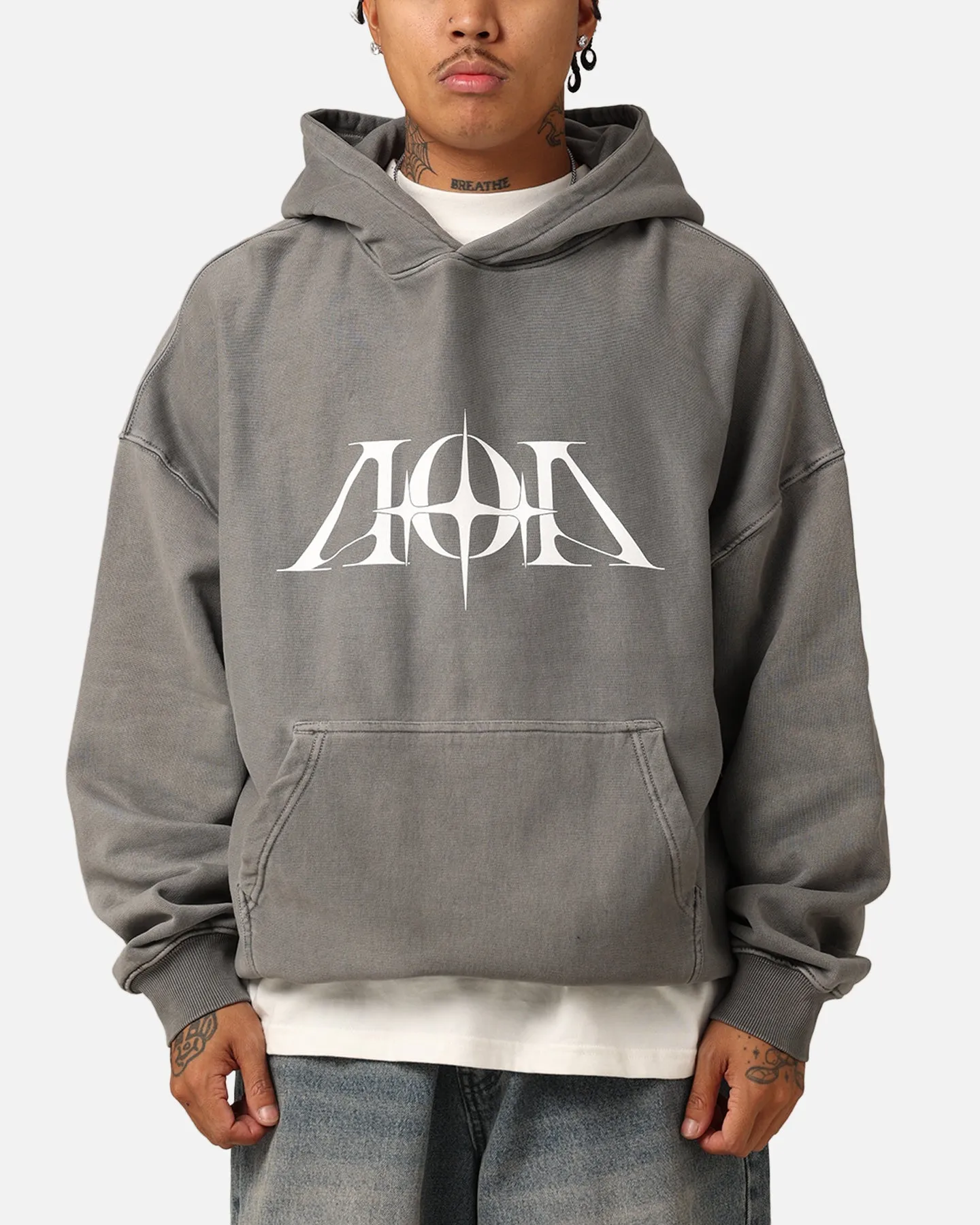 The Anti Order AOA Premium Hoodie Washed Charcoal mountain vacation