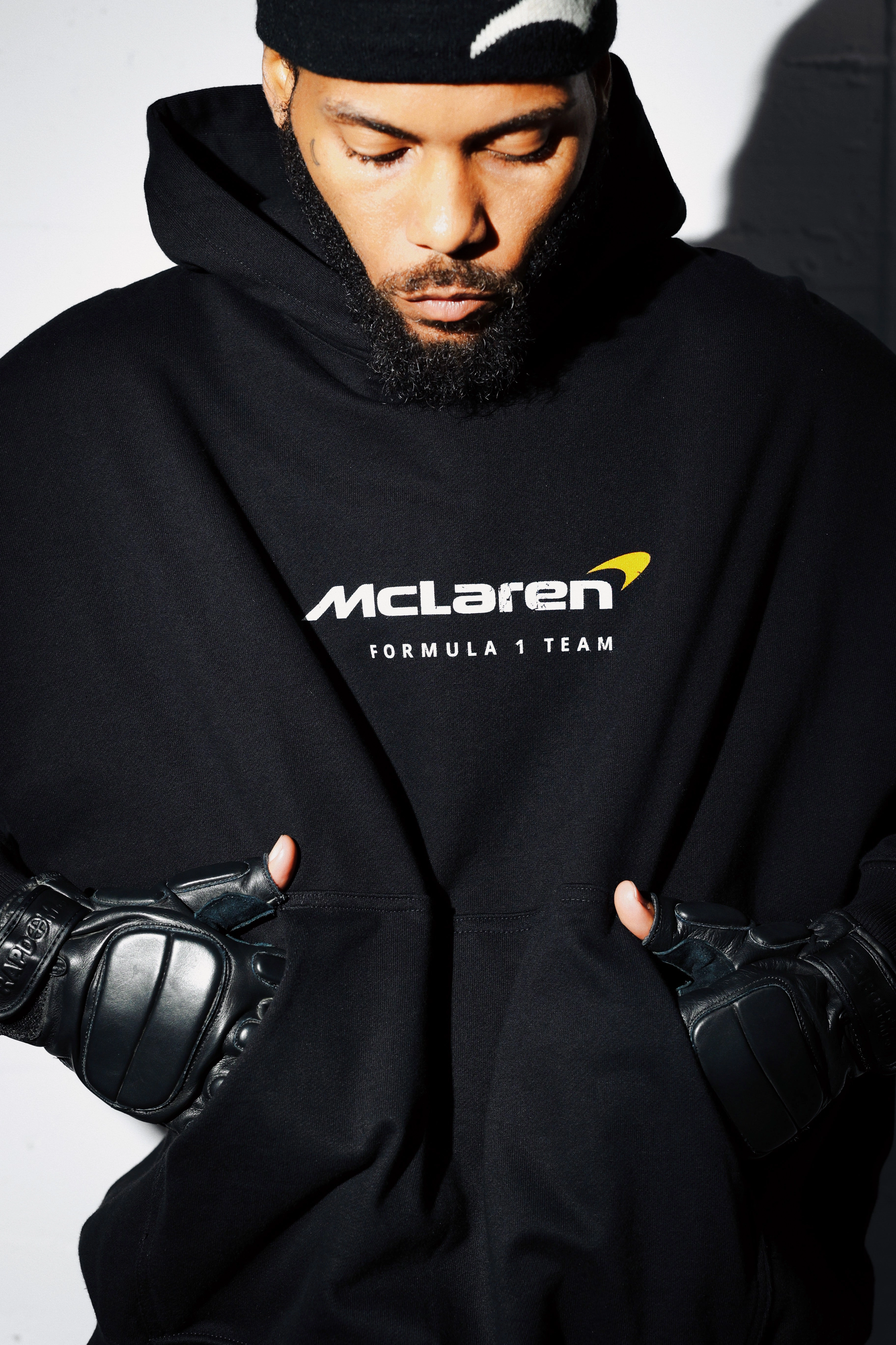 Culture Kings X Mclaren 'Las Vegas Grand Prix 2024' Piastri And Norris Hoodie Black Full Length Front Zipper
