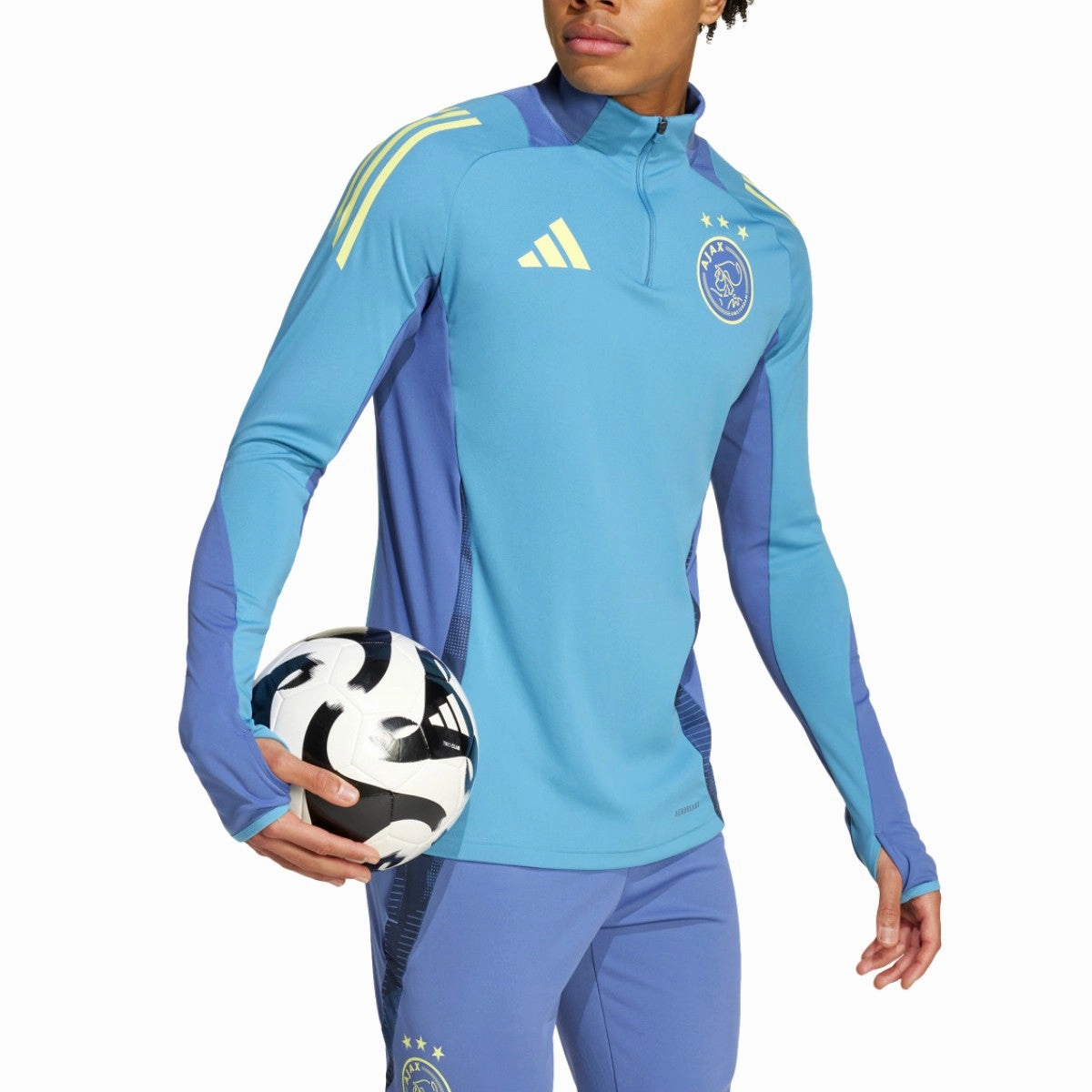 Ajax Amsterdam light blue training technical Soccer tracksuit 2024/25 - Adidas LayeredTech