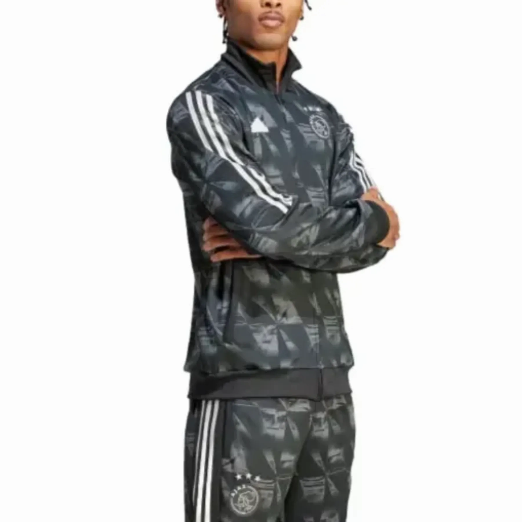Flexible Midsole Design Ajax Amsterdam silver training presentation Soccer tracksuit 2023/24 - Adidas