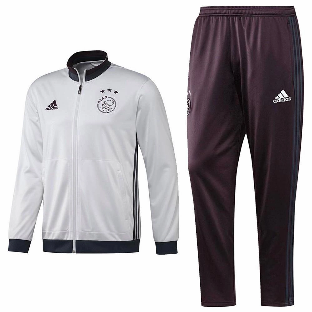 Compact Packable Design Ajax Amsterdam Training Soccer Tracksuit 2016/17 White - Adidas