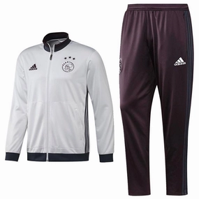 Compact Packable Design Ajax Amsterdam Training Soccer Tracksuit 2016/17 White - Adidas