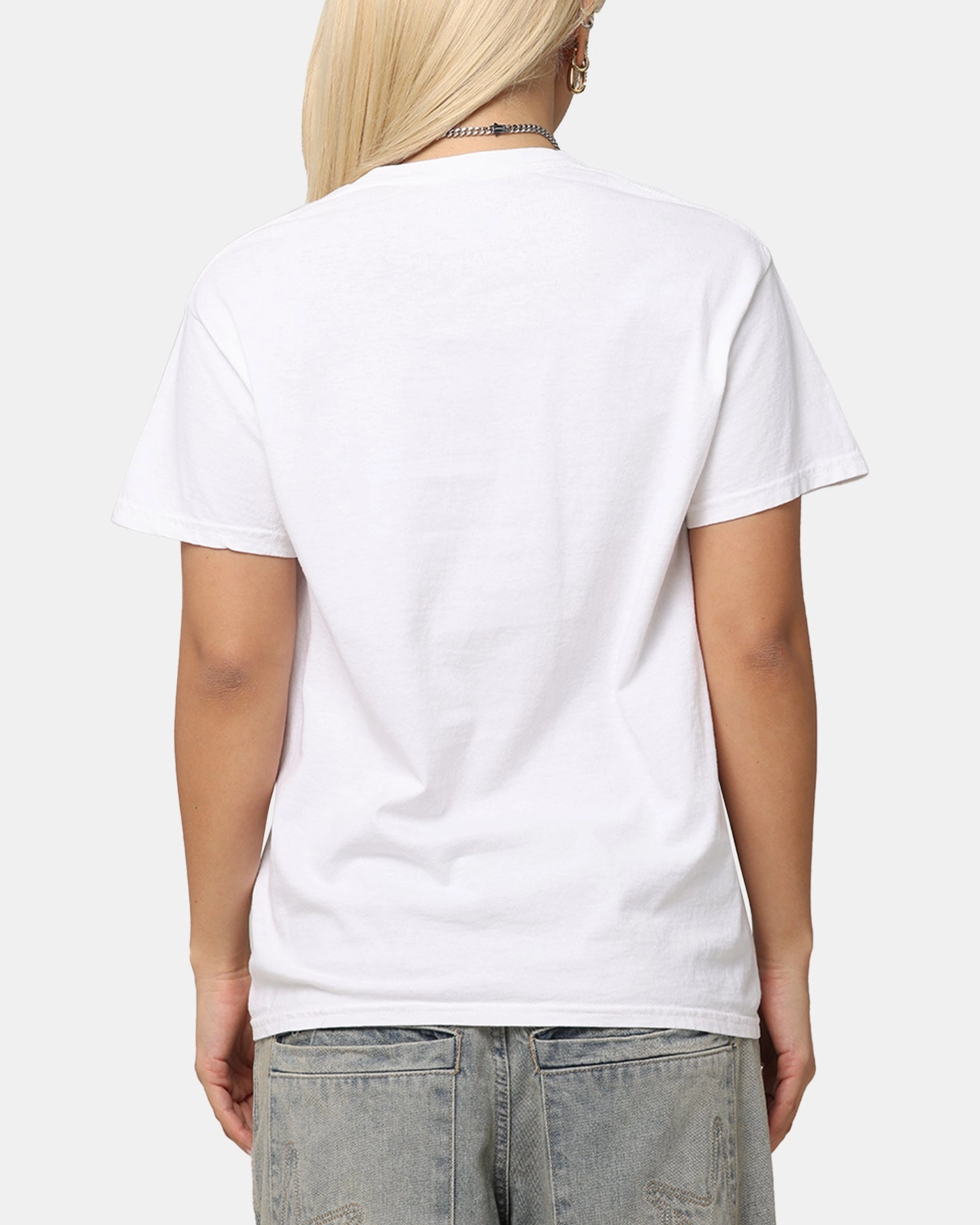 Alice In Chains Flames Vintage T-Shirt White Vintage Zero Waste Production Slim Fit Cut