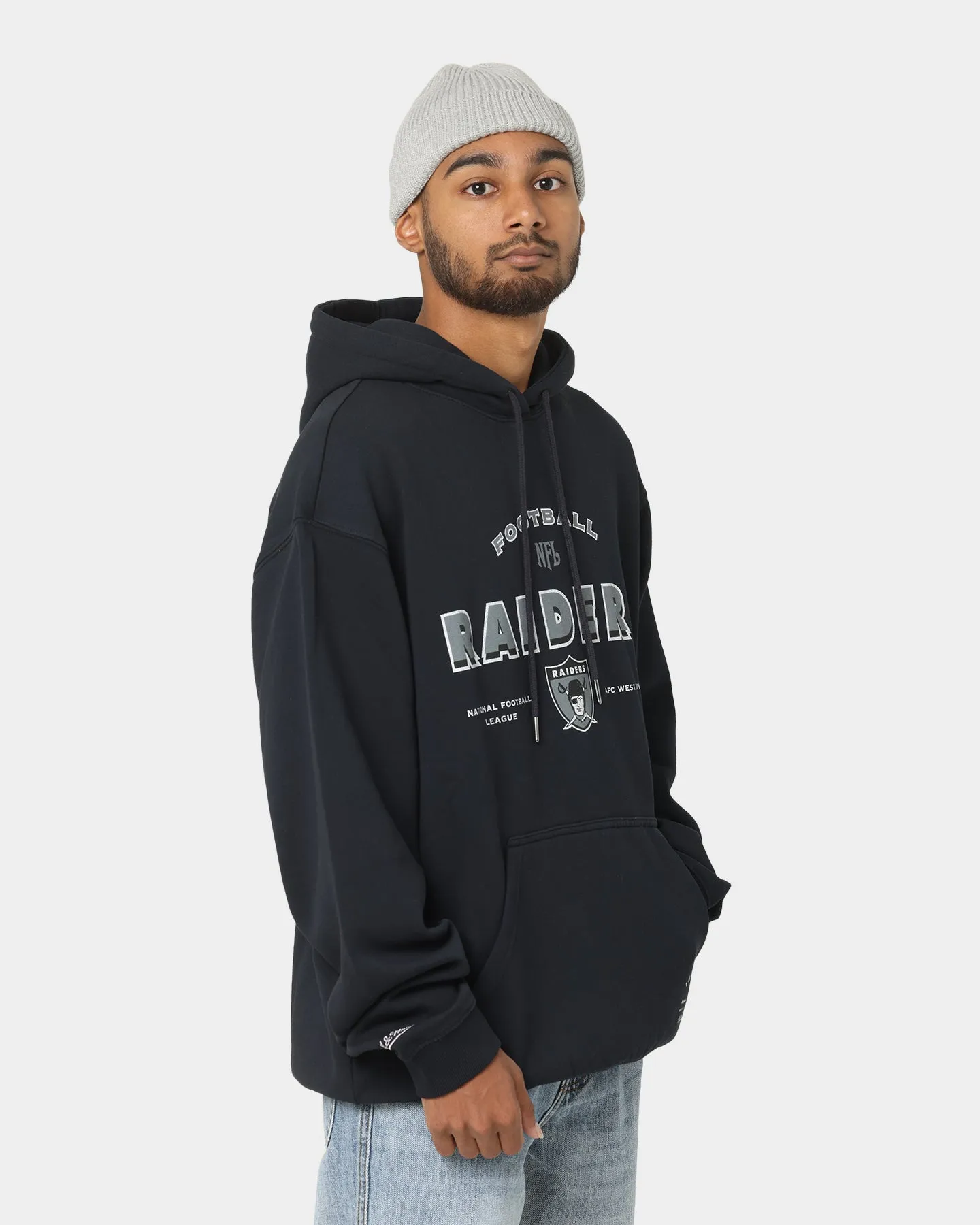 Dual Zipper System Generation Mitchell & Ness Las Vegas Raiders Vintage Superbowl Hoodie Faded Black