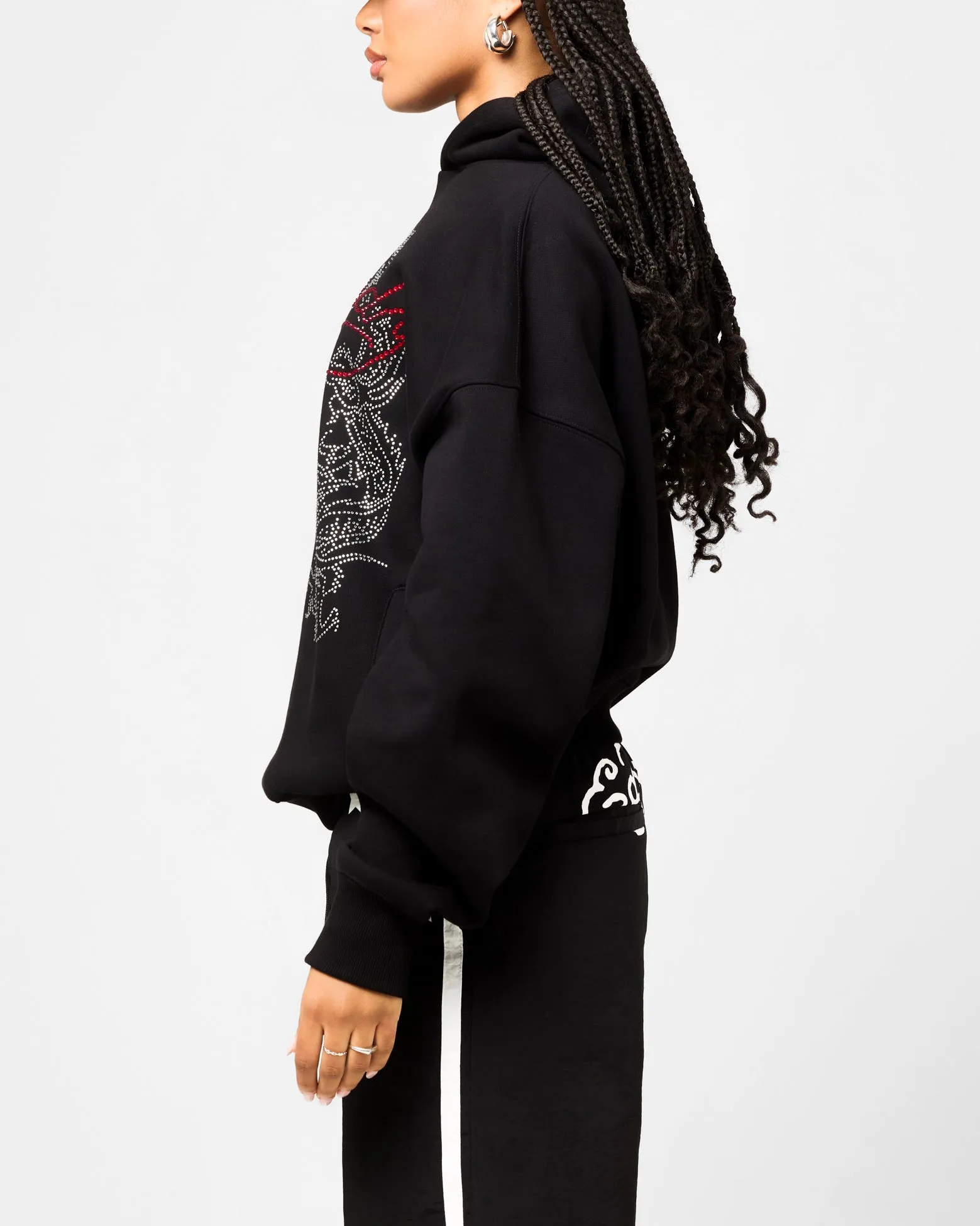 Bond New Year's Eve attire Ed Hardy Rhinestone Dragon Hoodie Black