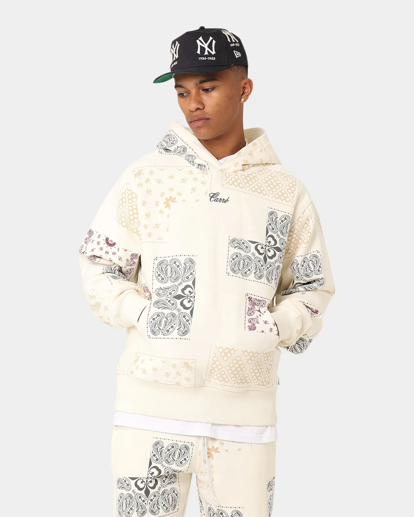 Inspire Carre Fragment Paisley Hoodie Off White