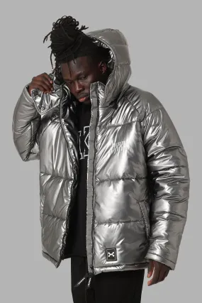 DXXMLife L-6 A Chrxme Puffer Jacket Silver Smart
