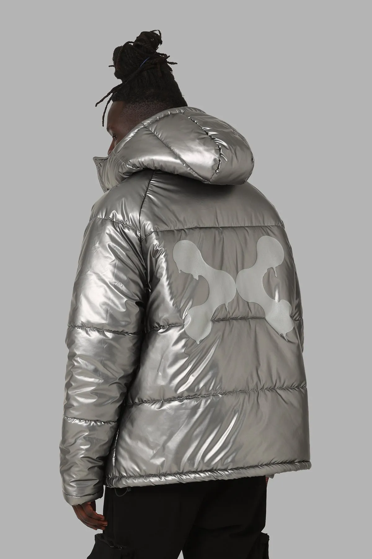 DXXMLife L-6 A Chrxme Puffer Jacket Silver Layer Ready