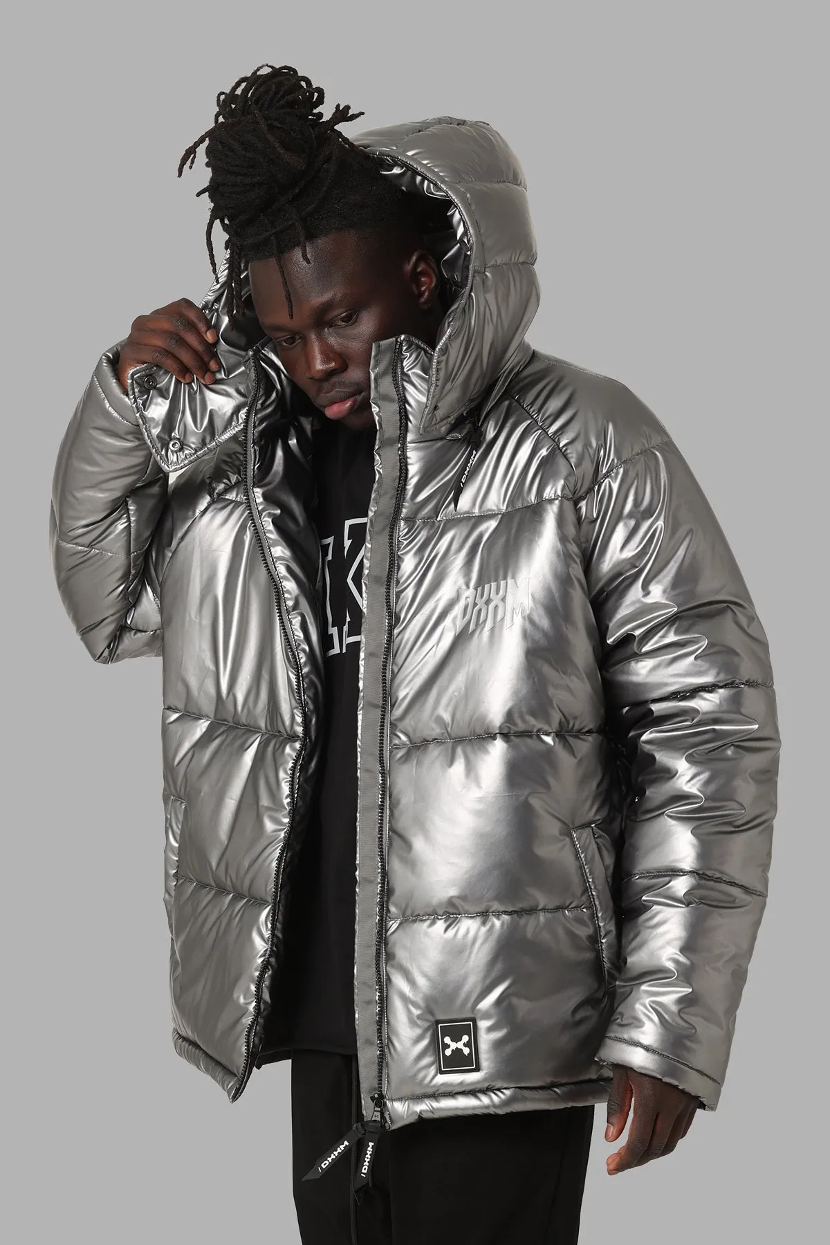 DXXMLife L-6 A Chrxme Puffer Jacket Silver Smart