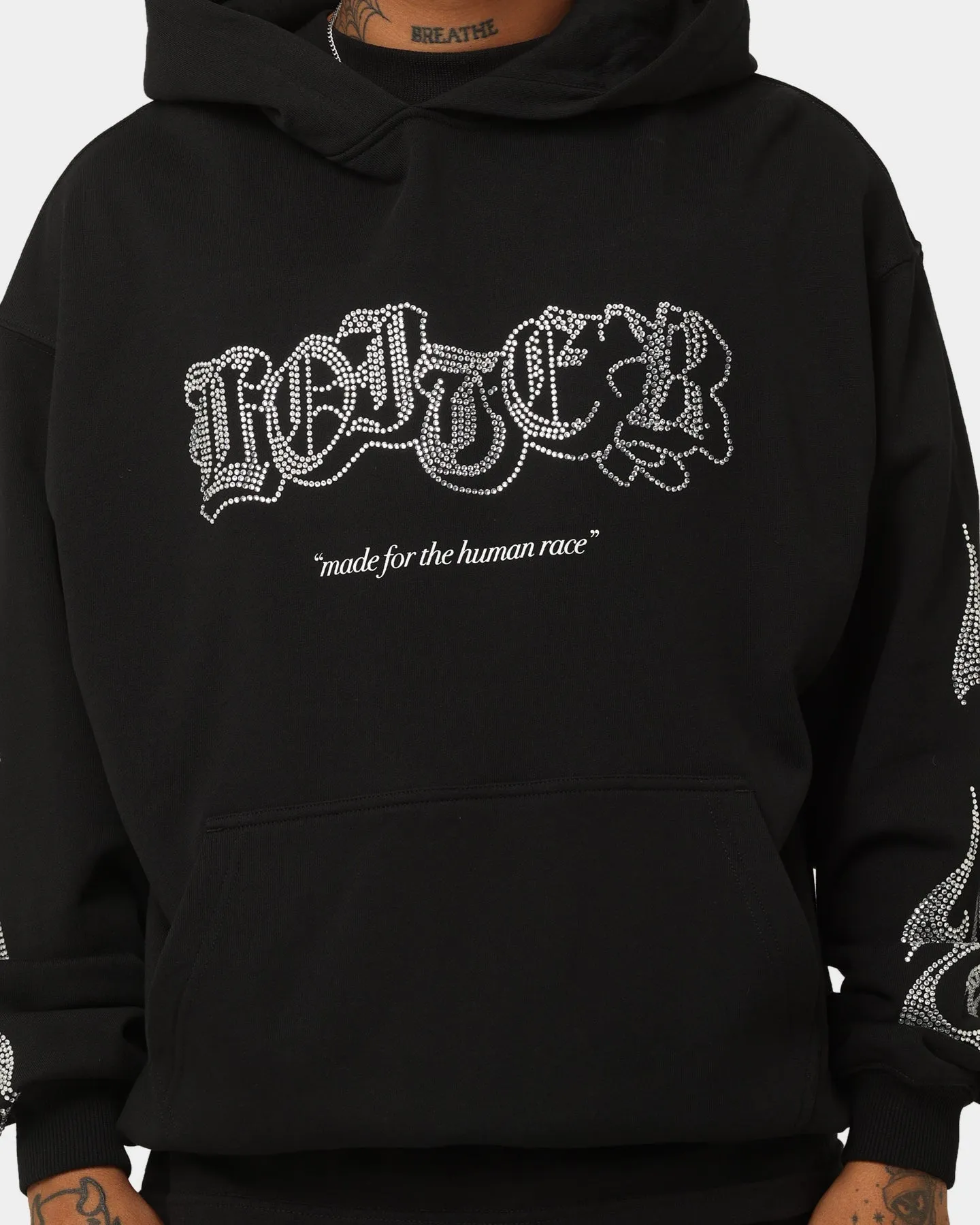 Loiter Cosmic Rhinestone Hoodie Black Certificate