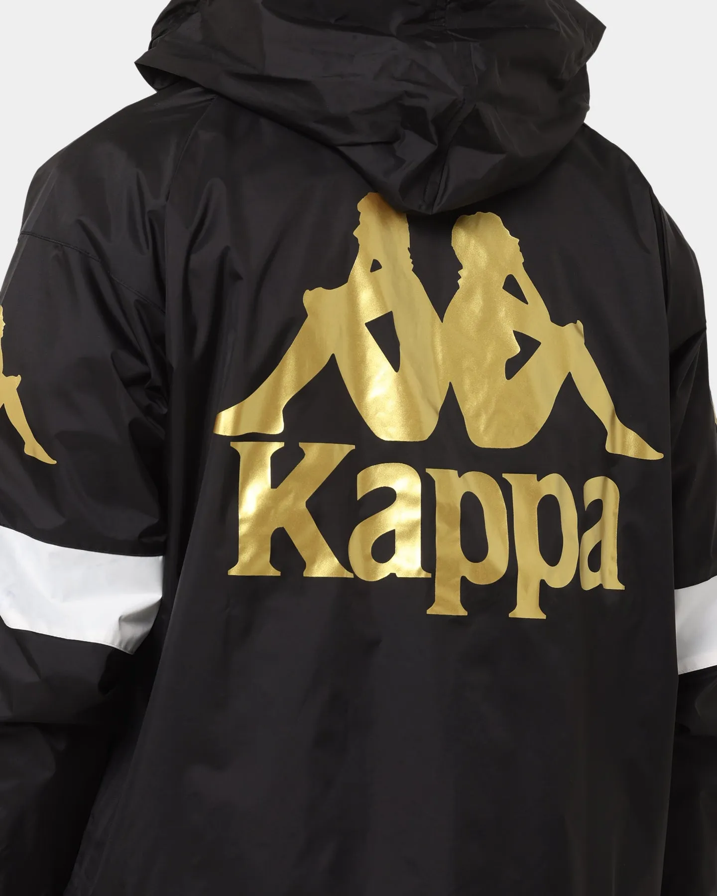 Kappa 222 Banda Dinos Jacket Black/Grey Vapor Stretchable HighCollar Design