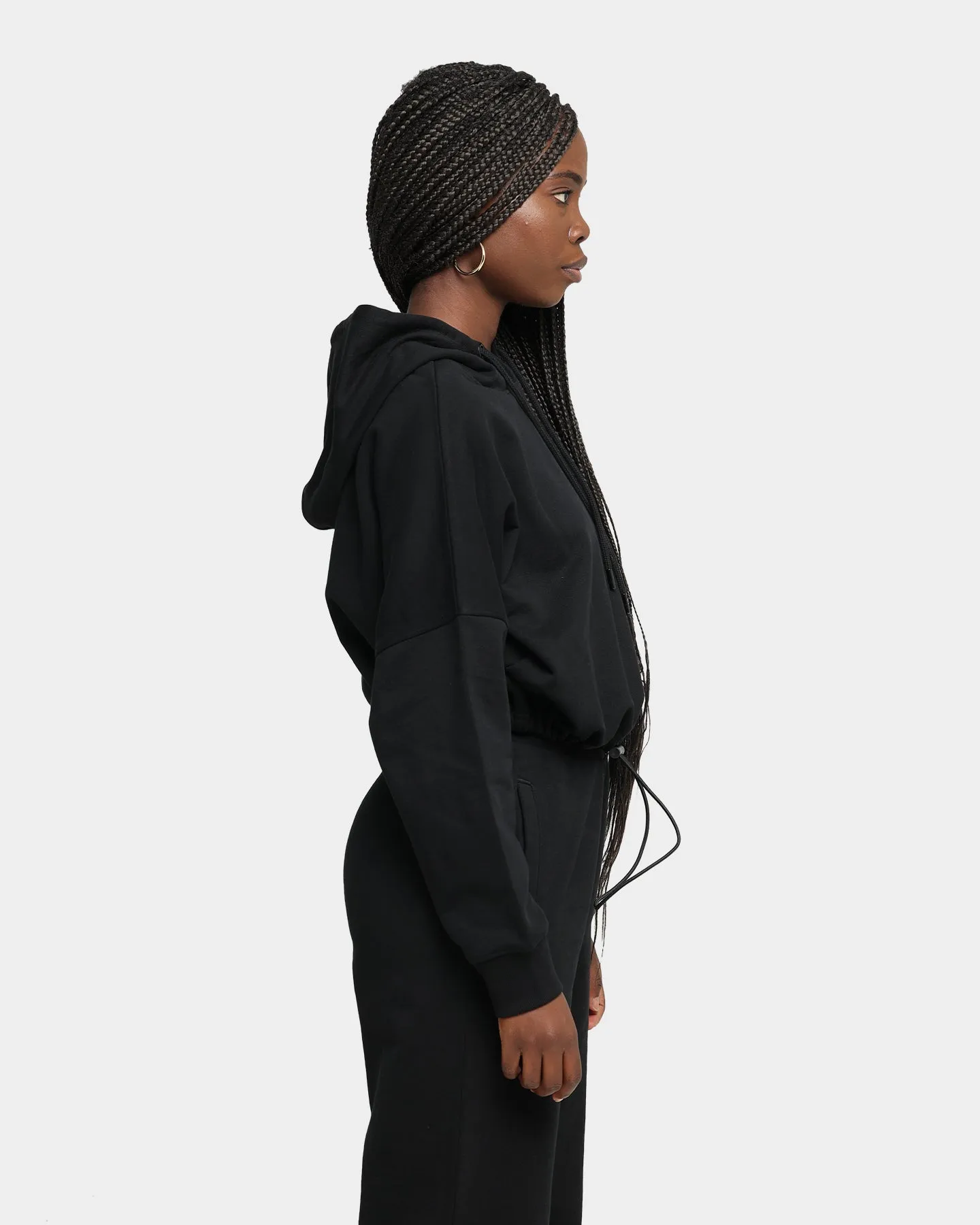 EN ES Women's Social Grace Cropped Hoodie Black Visualize Draw