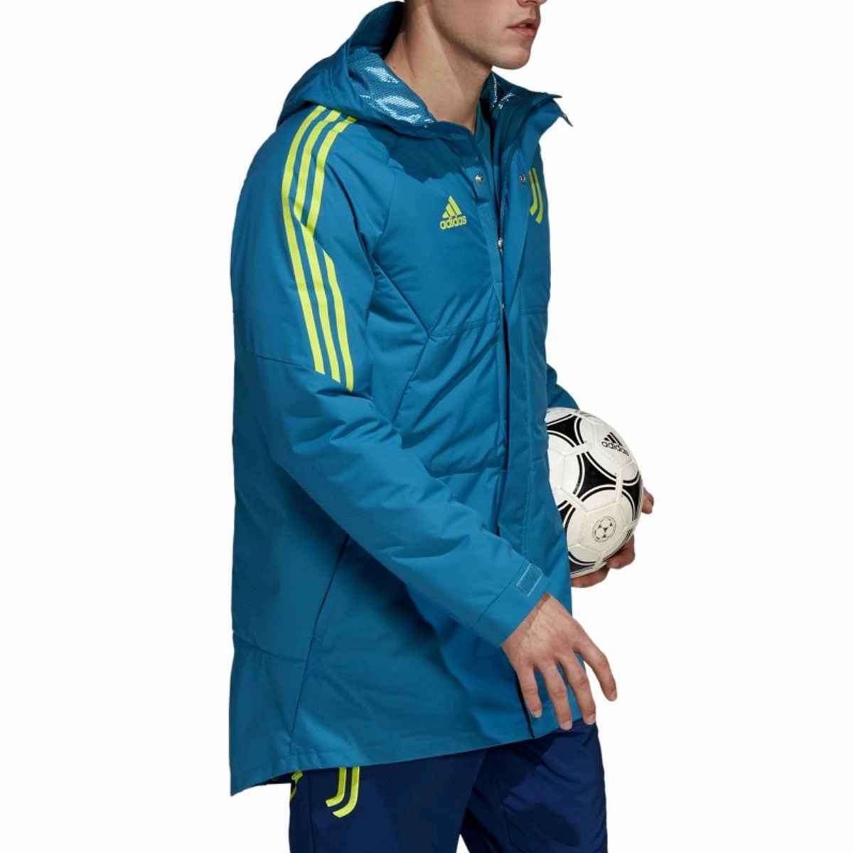 loop Juventus winter bench parka jacket 2022/23 water blue - Adidas