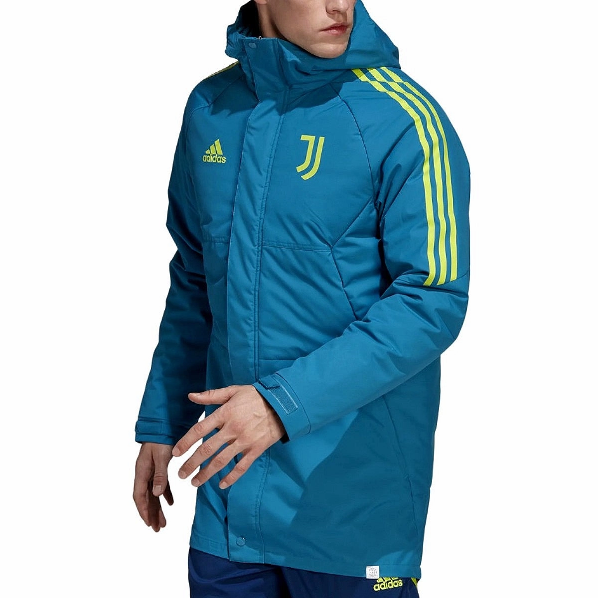 Juventus winter bench parka jacket 2022/23 water blue - Adidas NonChafeEdging Accessorizable