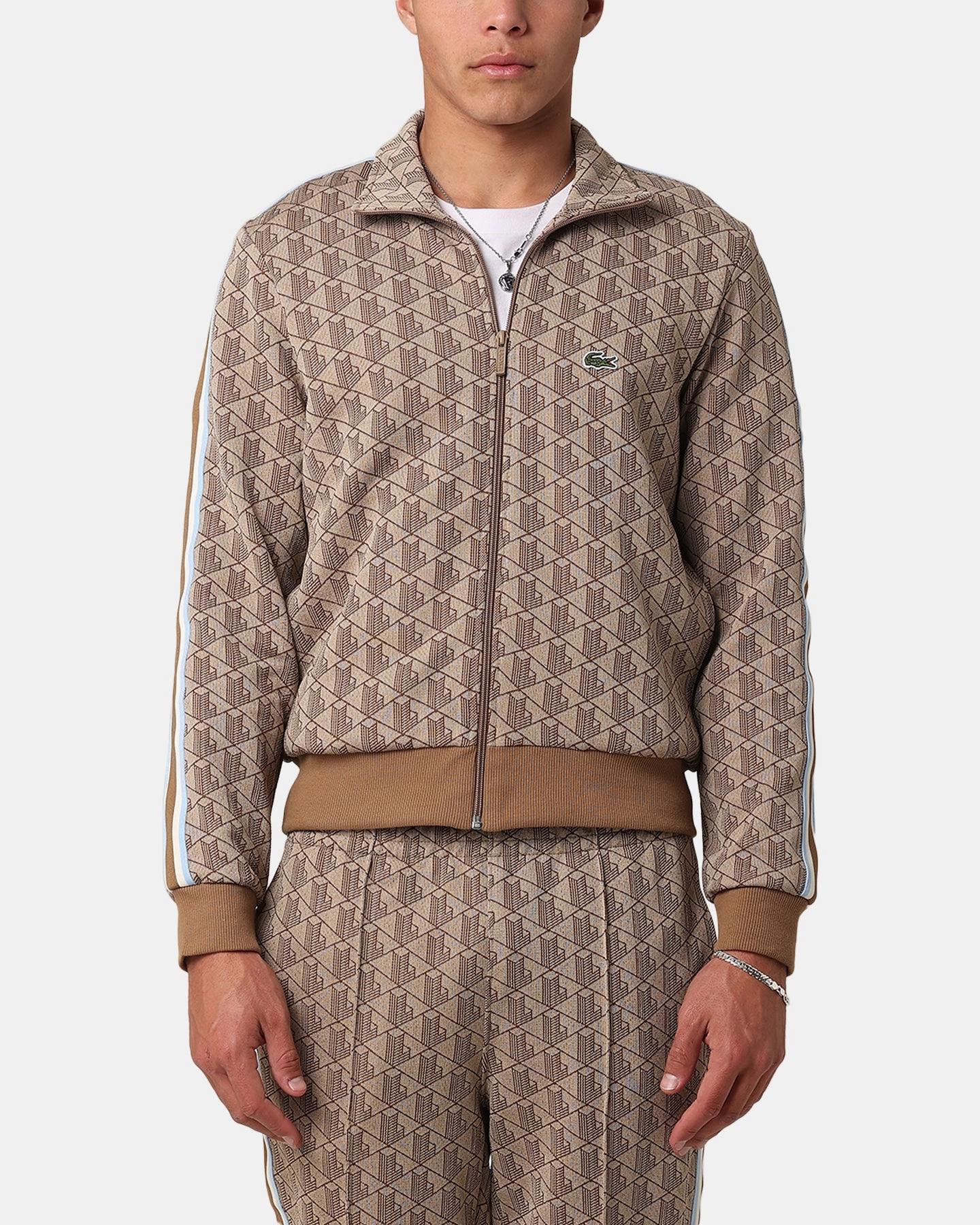 Withstand Stylish-design Lacoste Core Originals Monograms Track Jacket Croissant