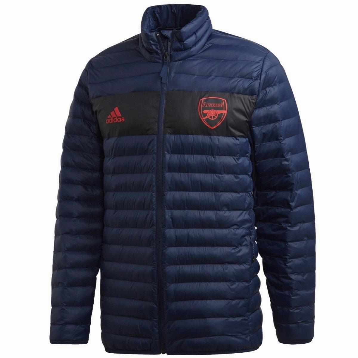 Business casual Compression Engineered Arsenal FC soccer navy light padded jacket 2019/20 - Adidas