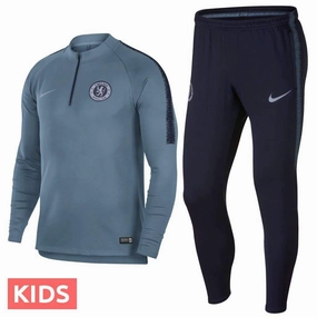 Gusseted Crotch Design rubber Kids - Chelsea UCL training technical soccer tracksuit 2018/19 - Nike